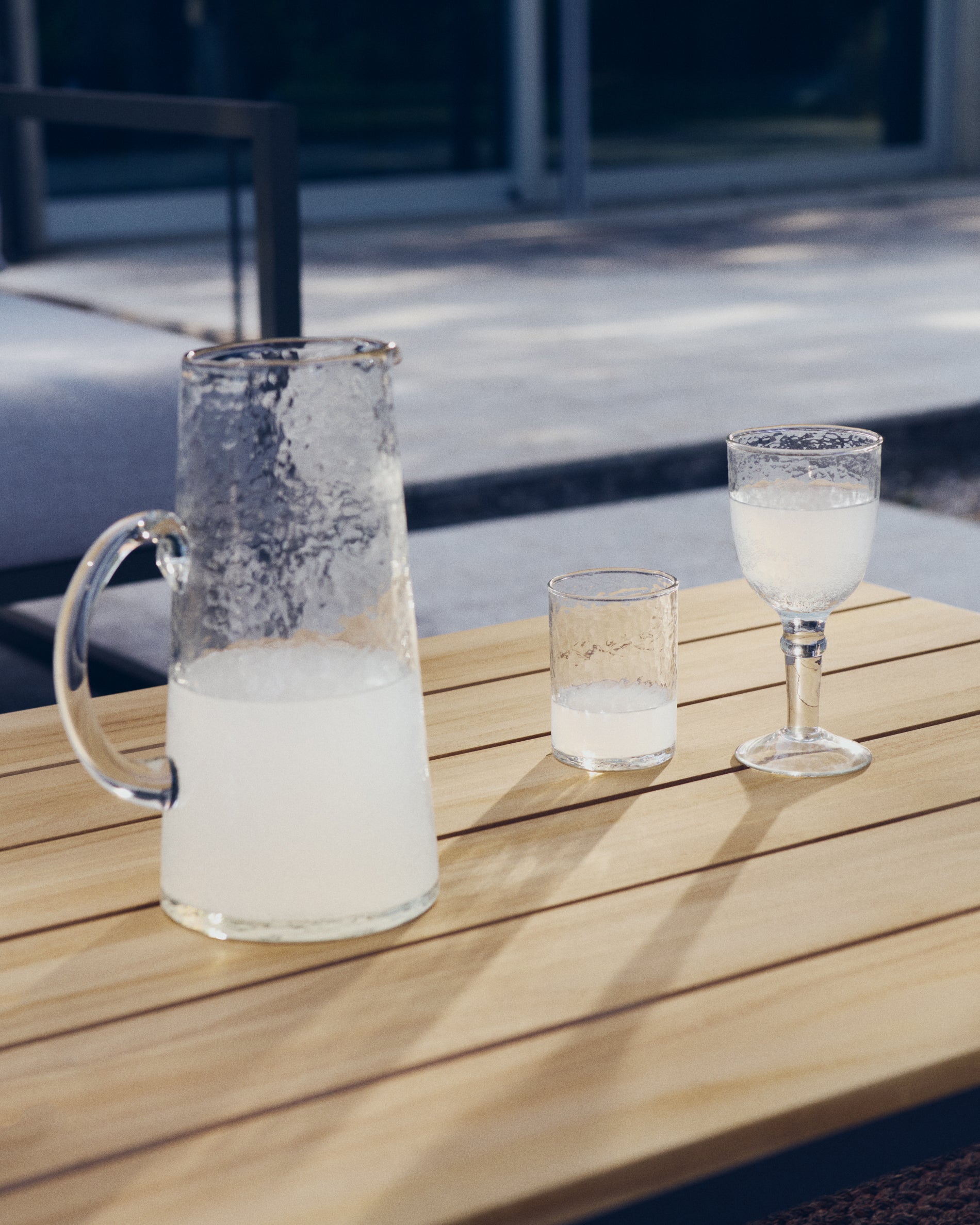 Obila transparent recycled glass jug - Lifestyle