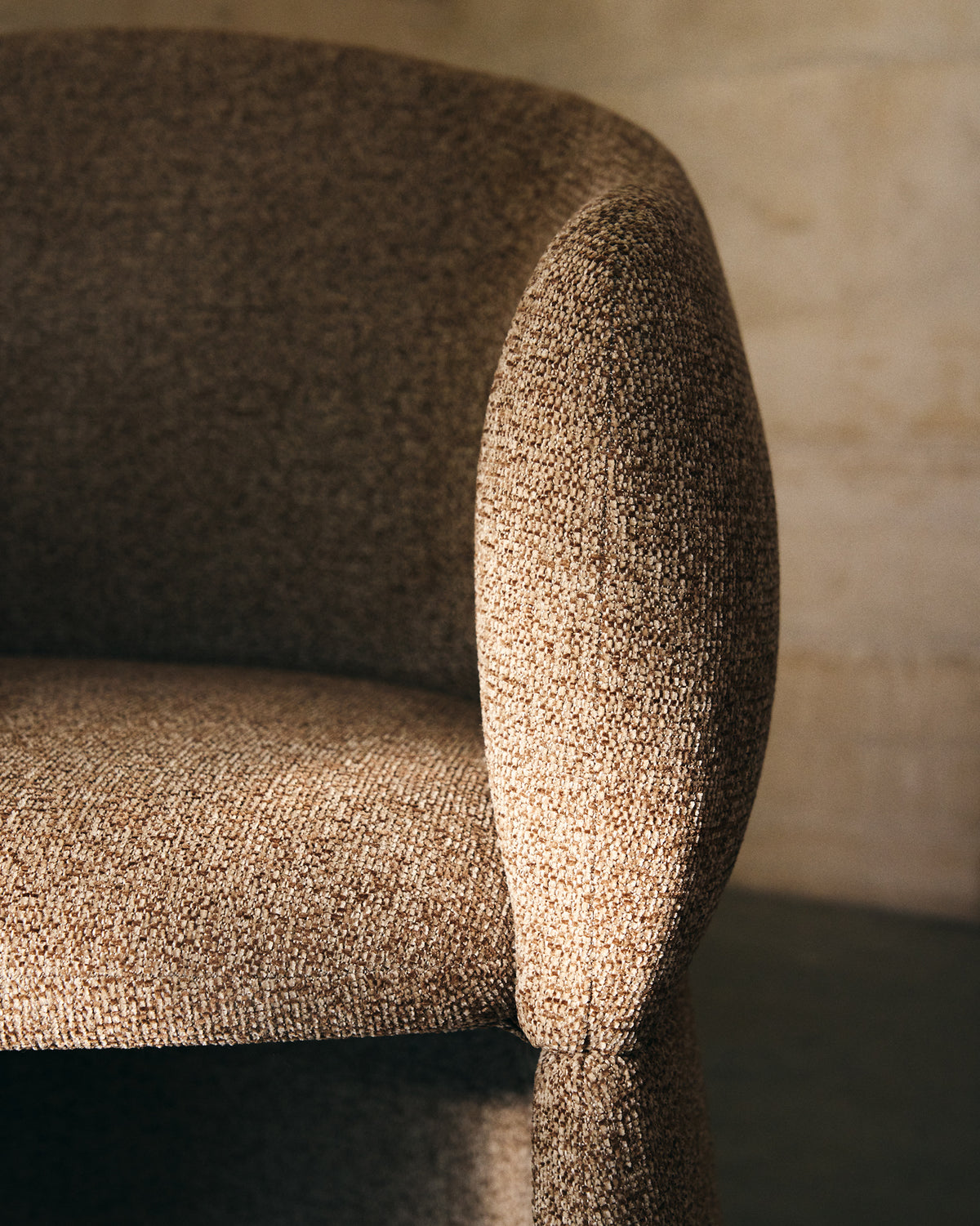 Bosca brown chenille chair - Lifestyle