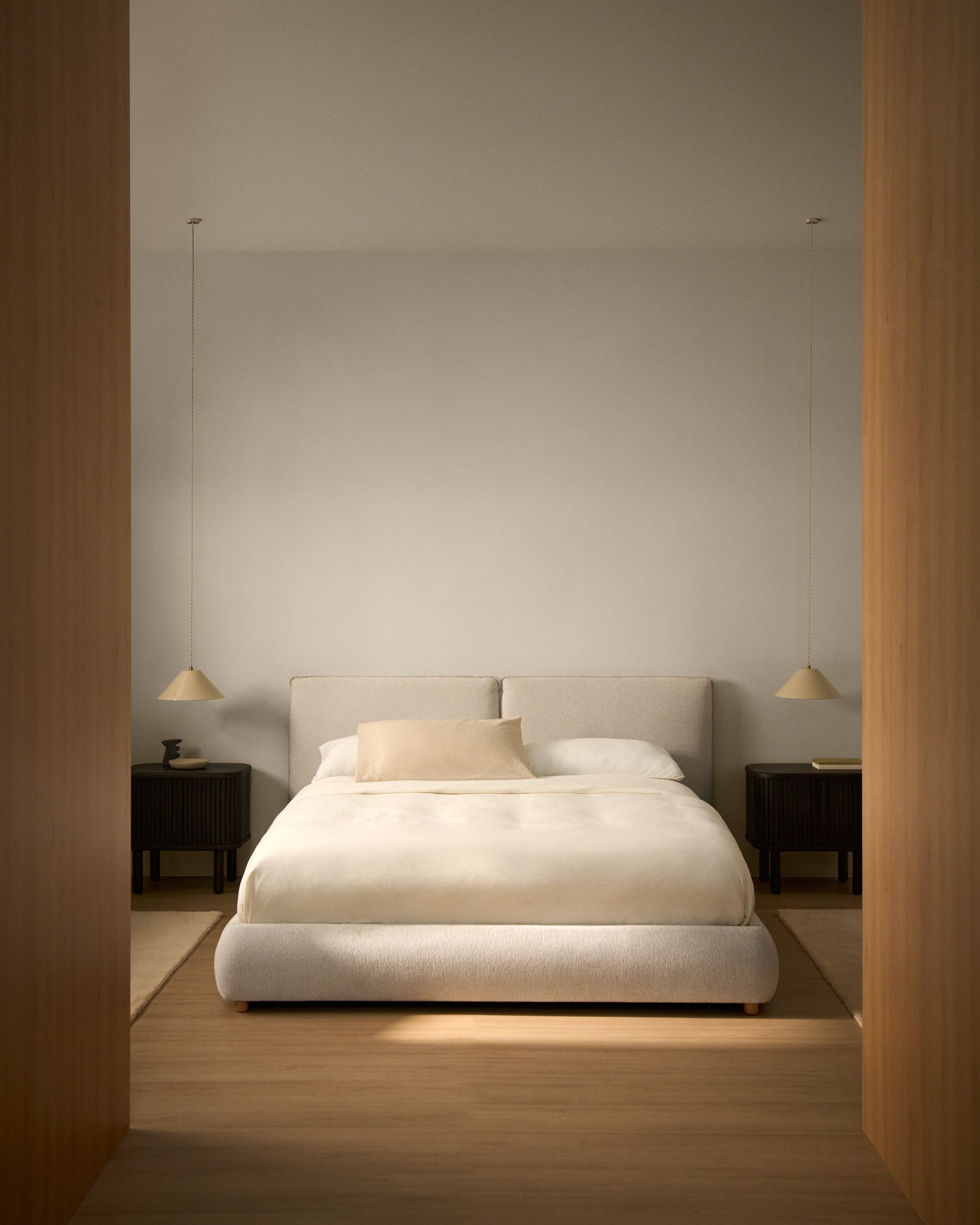 Ceren beige ceramic ceiling lamp - Lifestyle