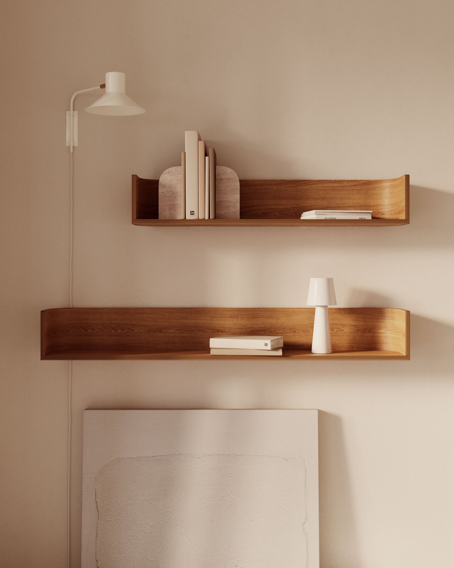 Octavia shelf made of ash plywood FSC Mix Credit 120 x 20 cm - Lifestyle