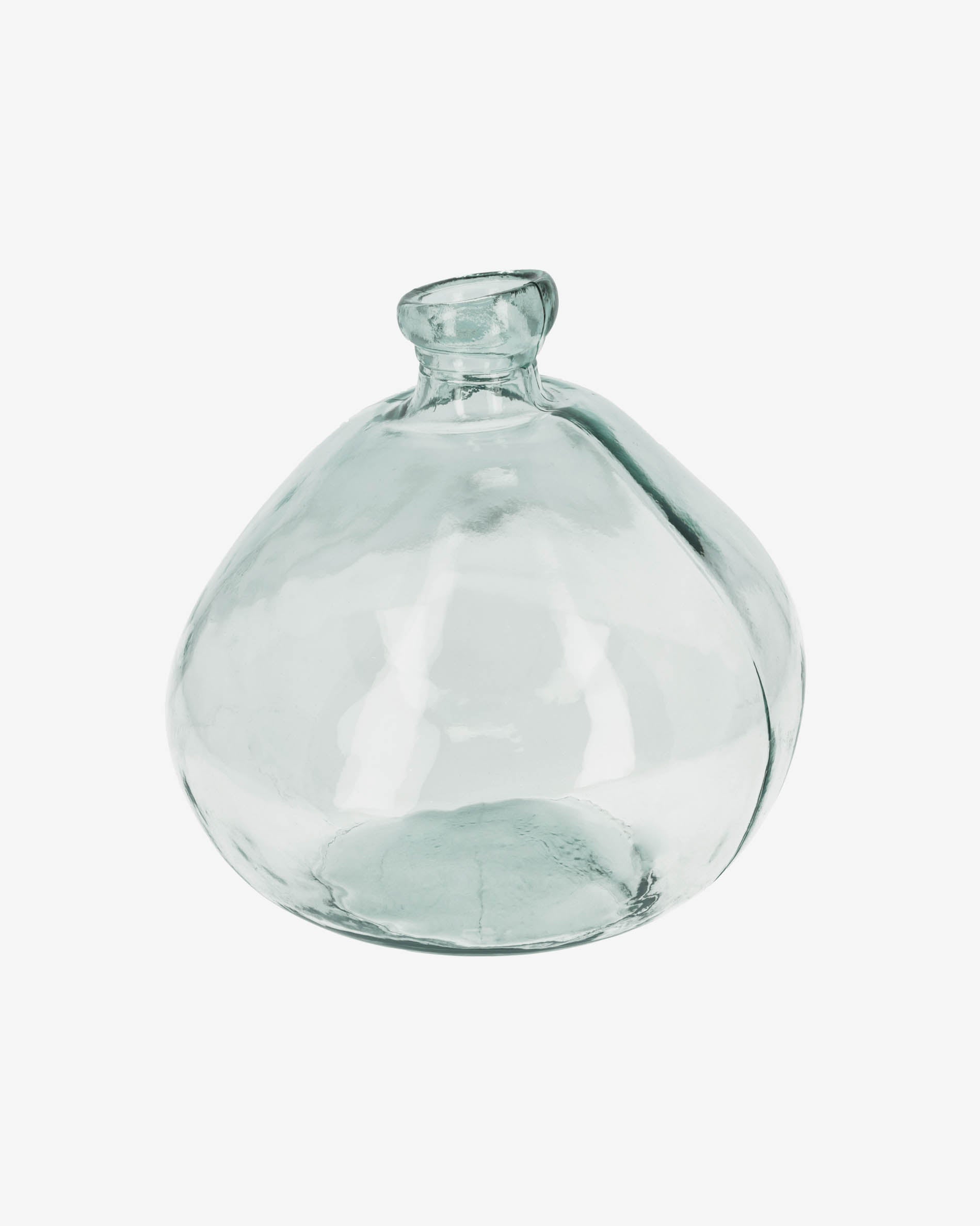 Brenna vase in 100% recycled transparent glass, 33 cm - Product View