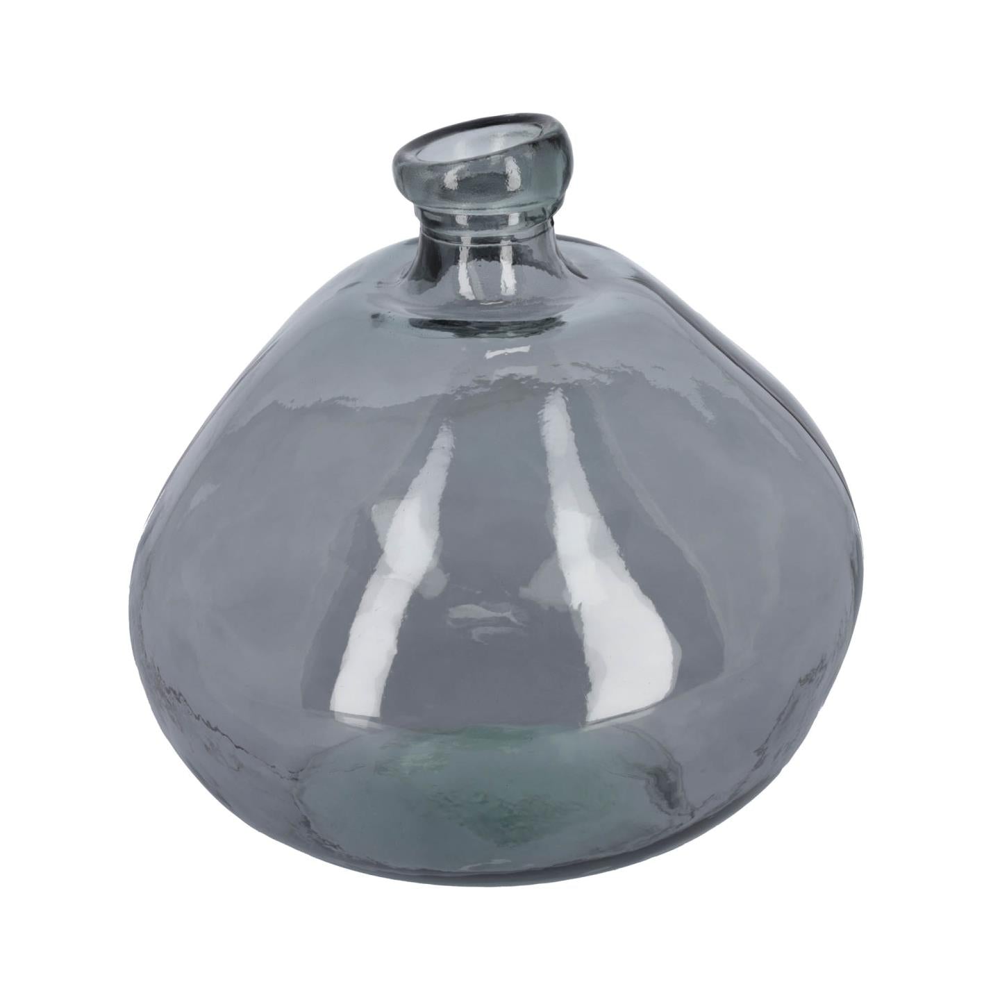 Brenna vase in 100% recycled blue glass, 33 cm - Product Image