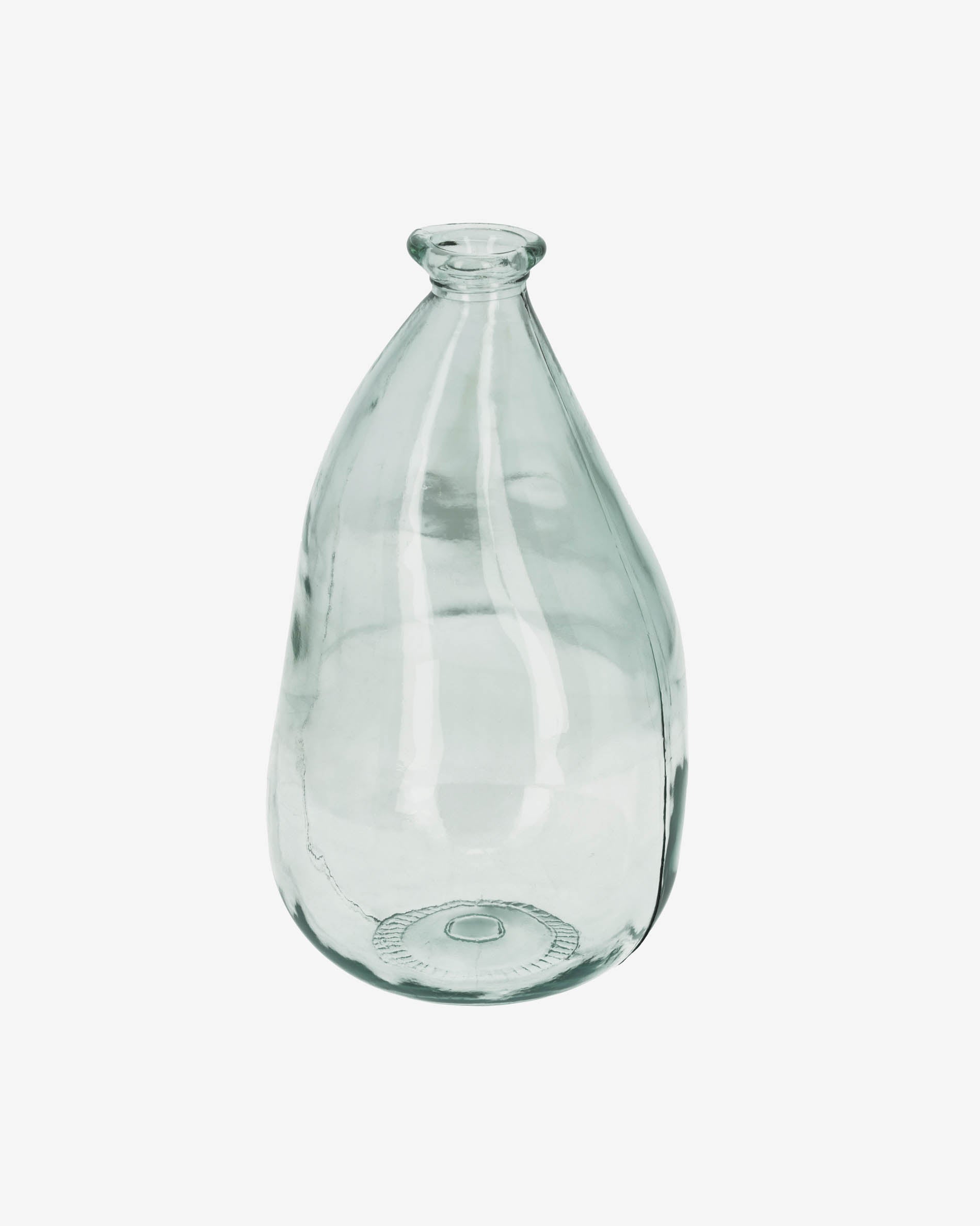 Brenna vase in 100% recycled transparent glass, 36 cm - Product View