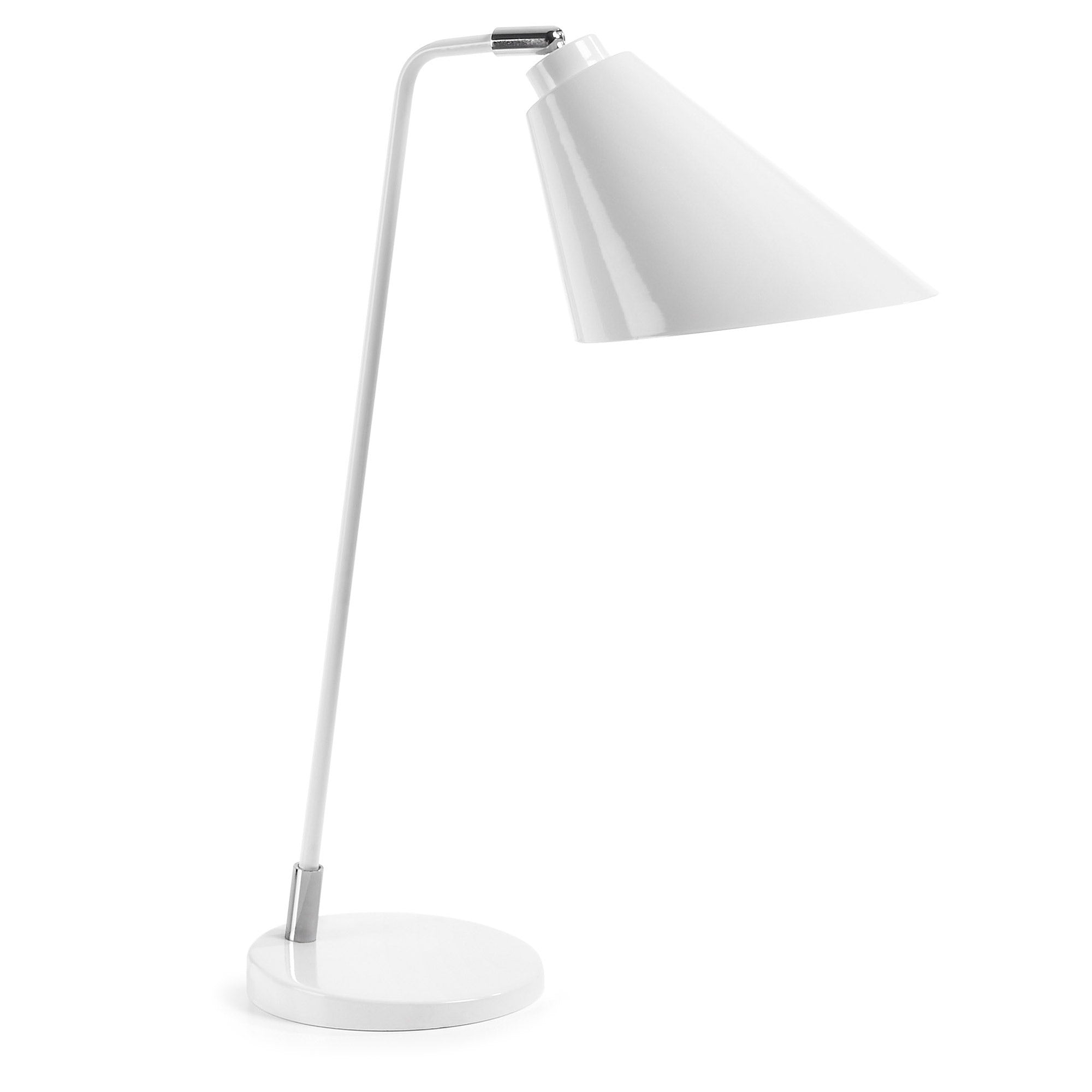 Tipir table lamp in steel with white finish - Product Image