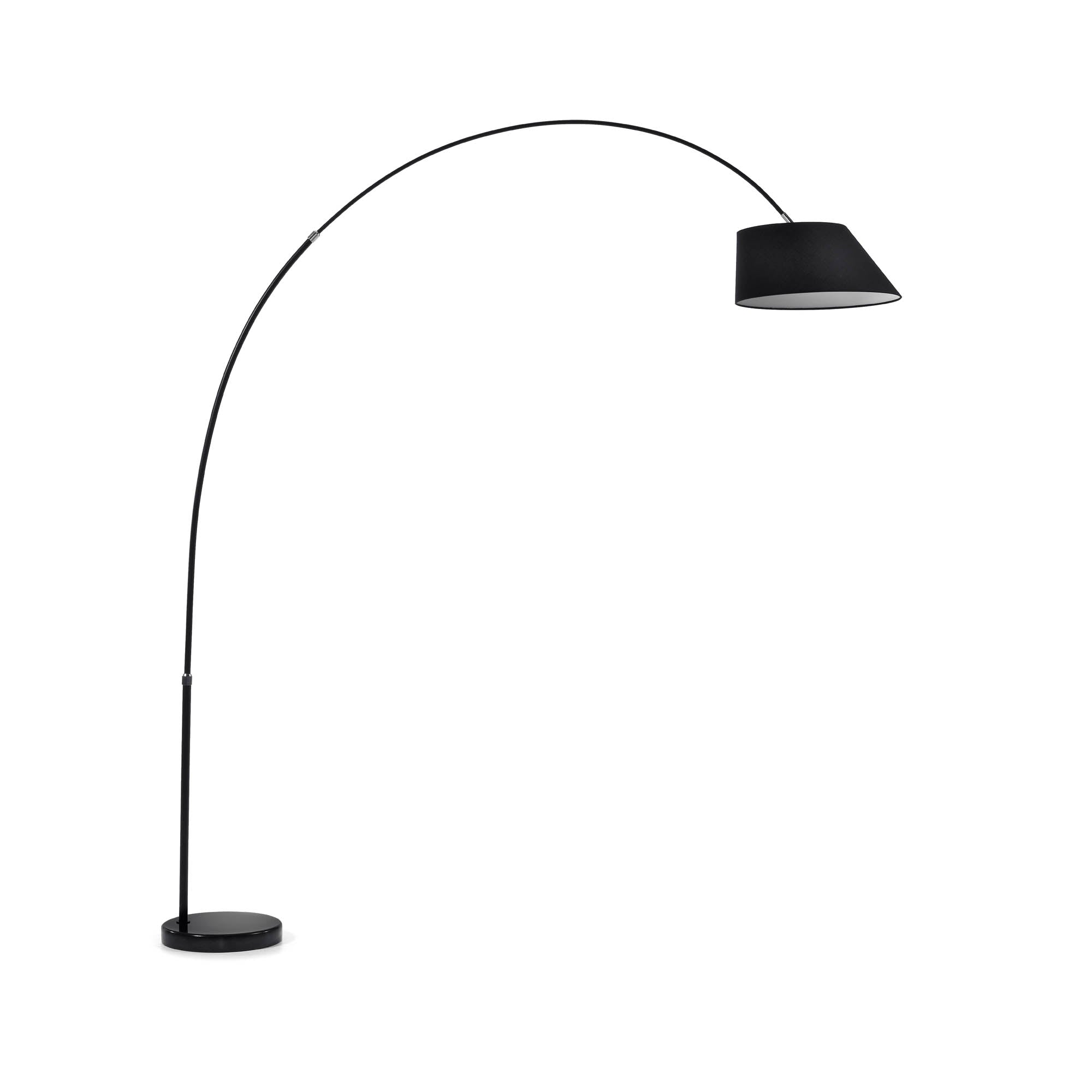 May steel floor lamp with black marble base - Product Image