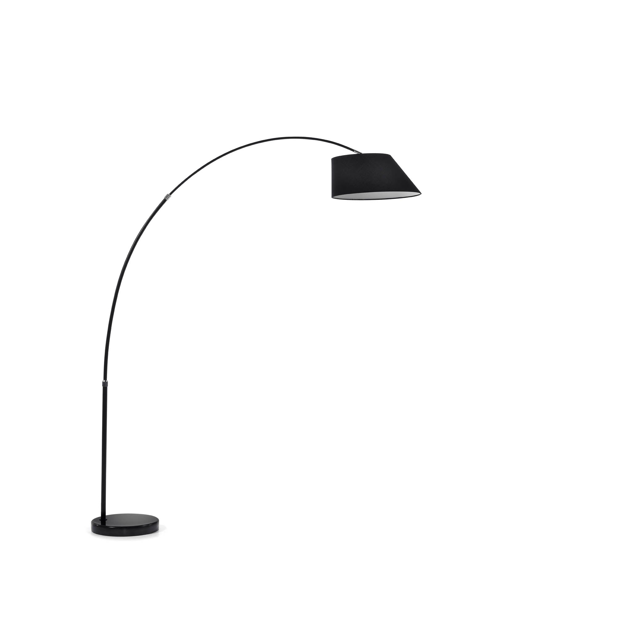 May steel floor lamp with black marble base - Product Image