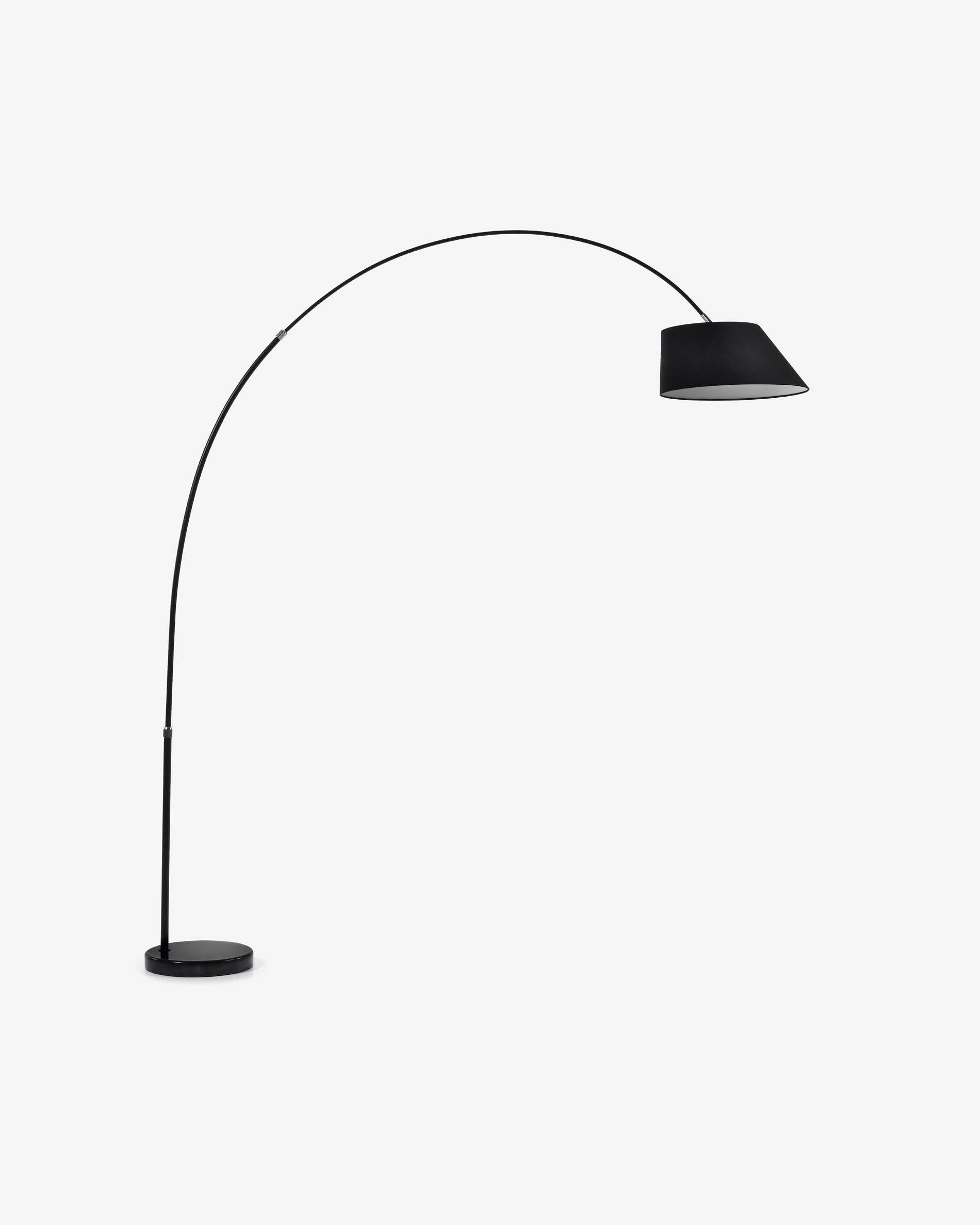 May steel floor lamp with black marble base - Product View