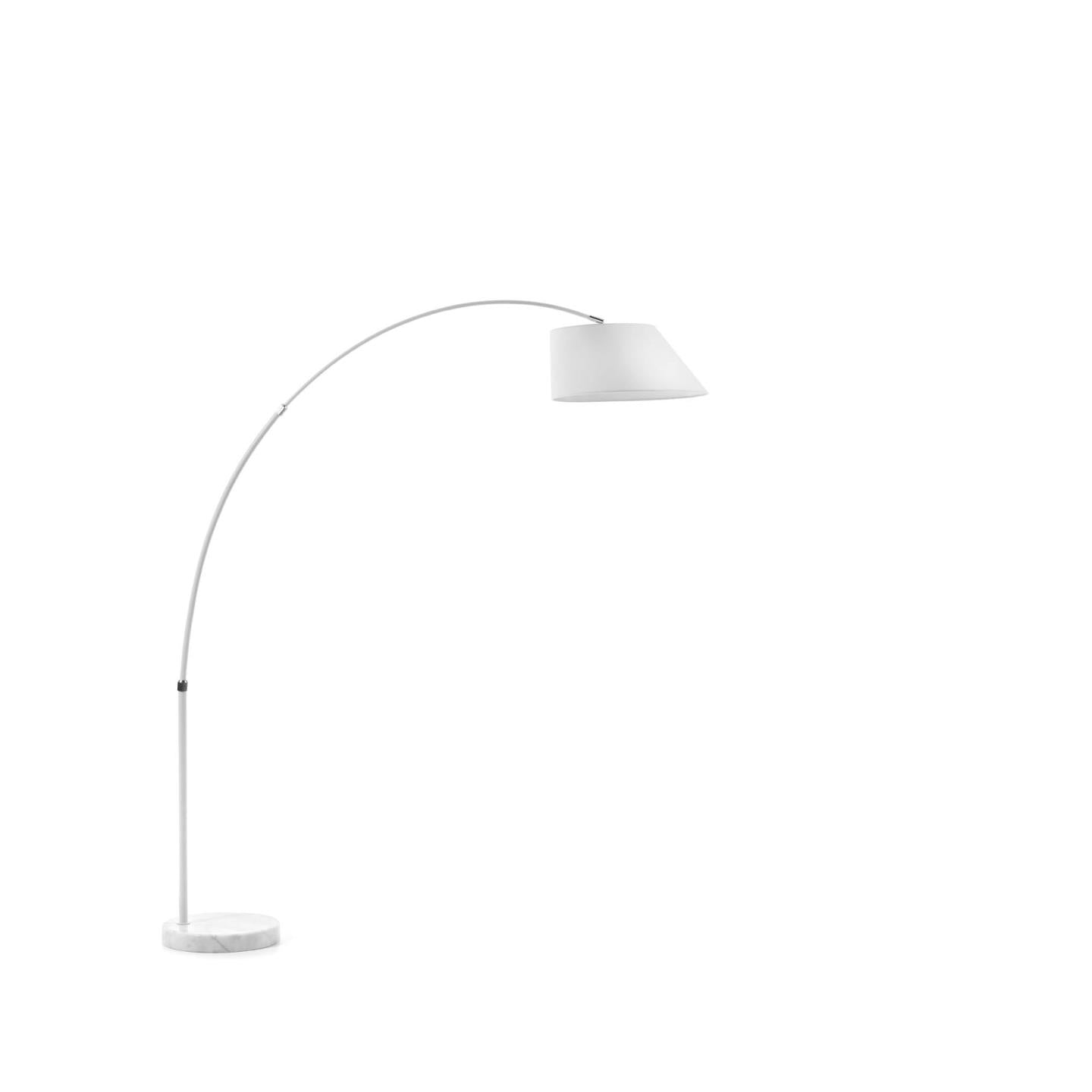 May steel floor lamp with white marble base - Product Image