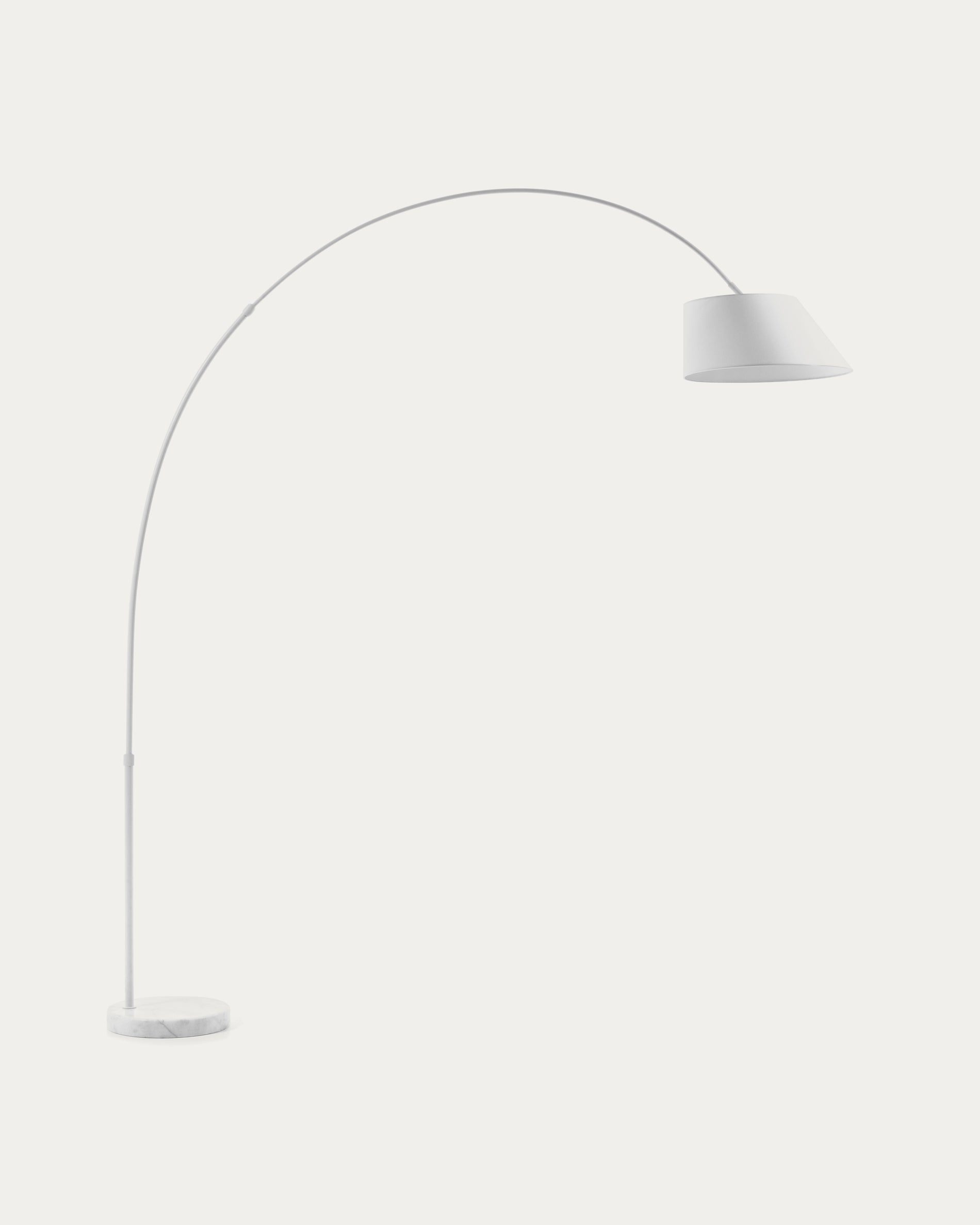 May steel floor lamp with white marble base - Product View