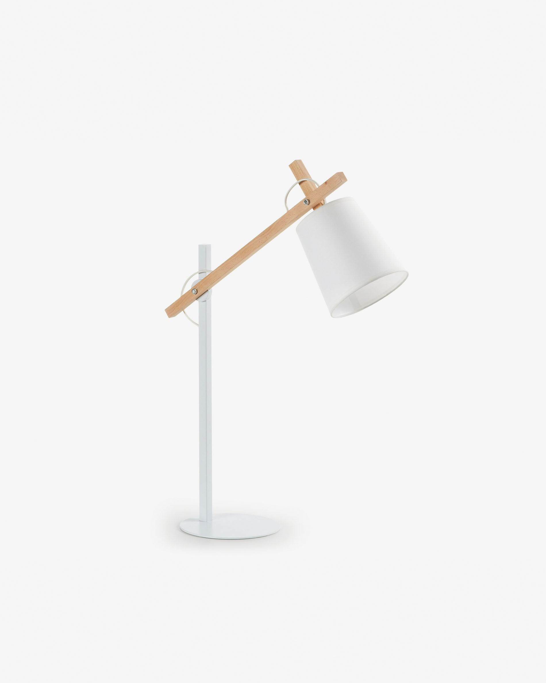 Kosta table lamp made of steel and solid beech wood - Product View