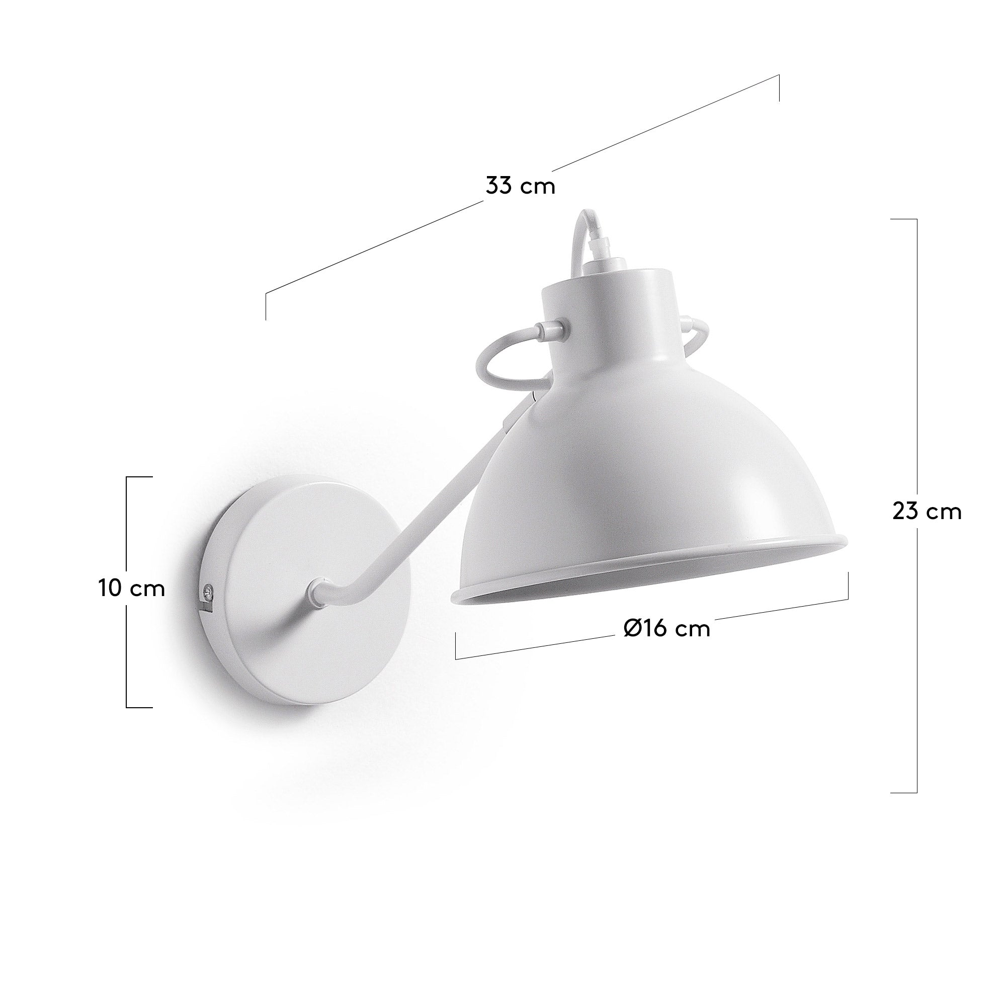 Offelis wall lamp white - Measurements