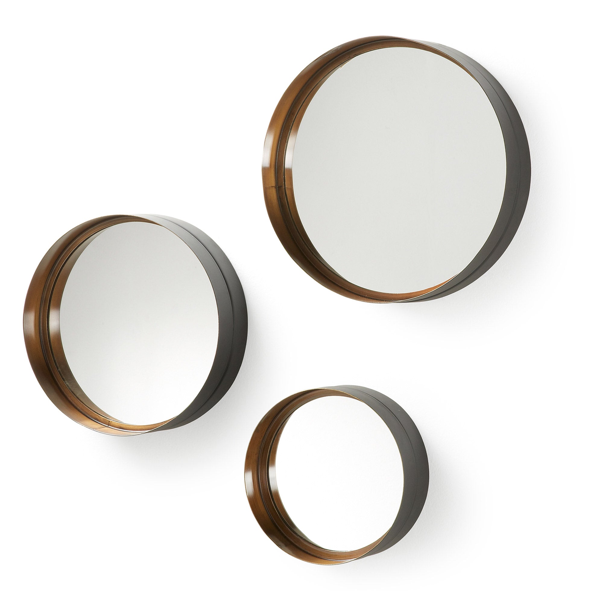 Wilton set of 3 mirrors in steel, Ø 35 cm / Ø 30 cm / Ø 23 cm - Product Image