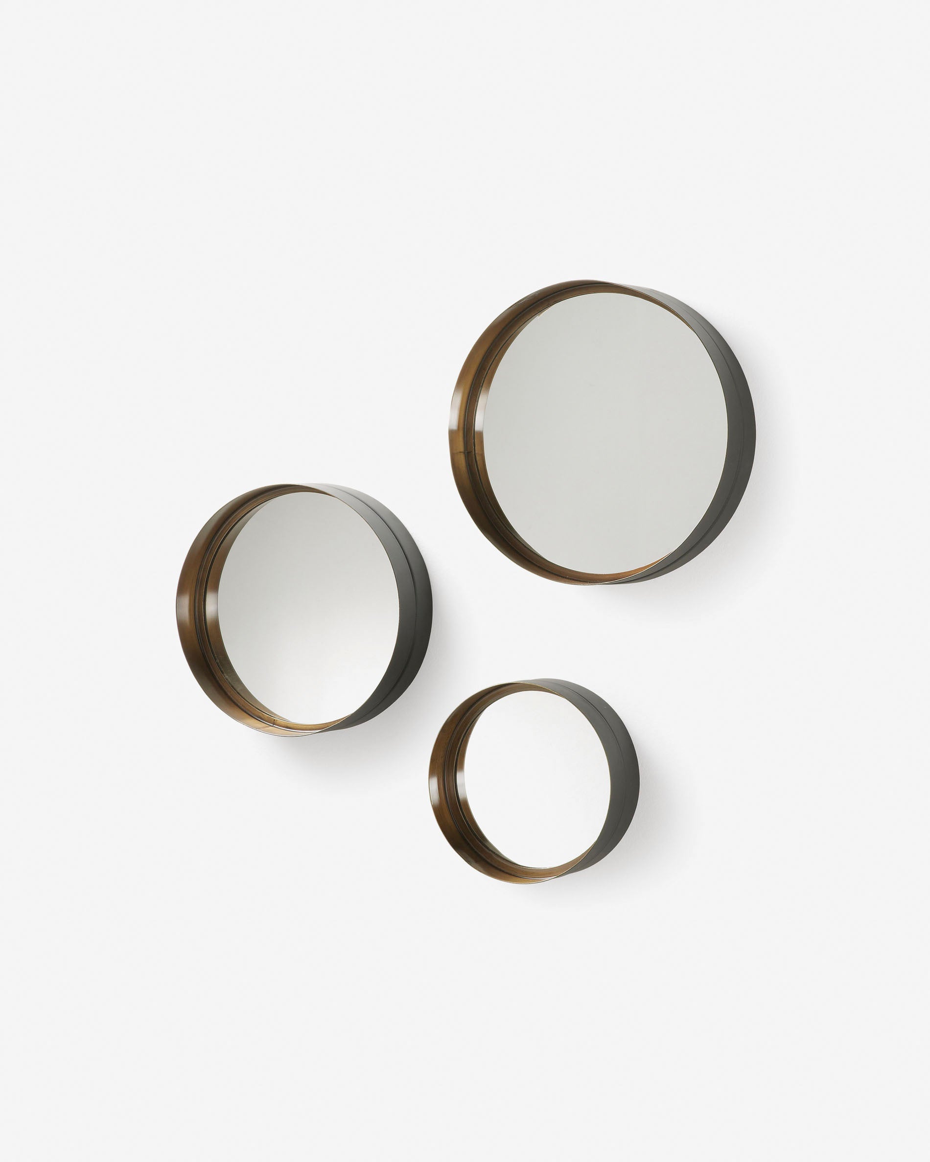 Wilton set of 3 mirrors in steel, Ø 35 cm / Ø 30 cm / Ø 23 cm - Product View