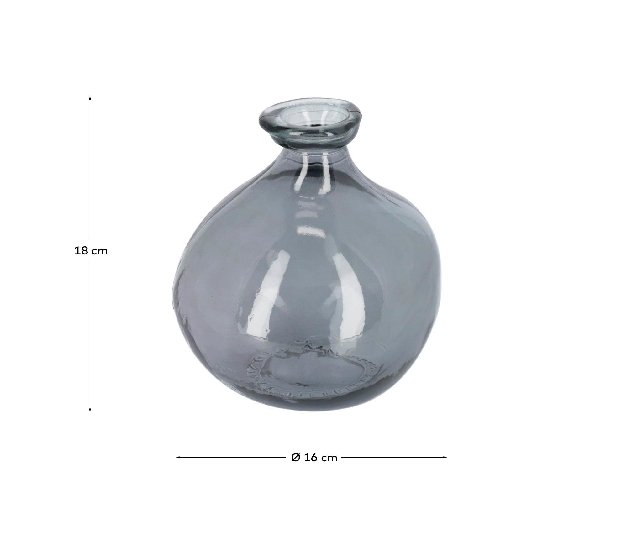 Brenna small blue vase - Measurements