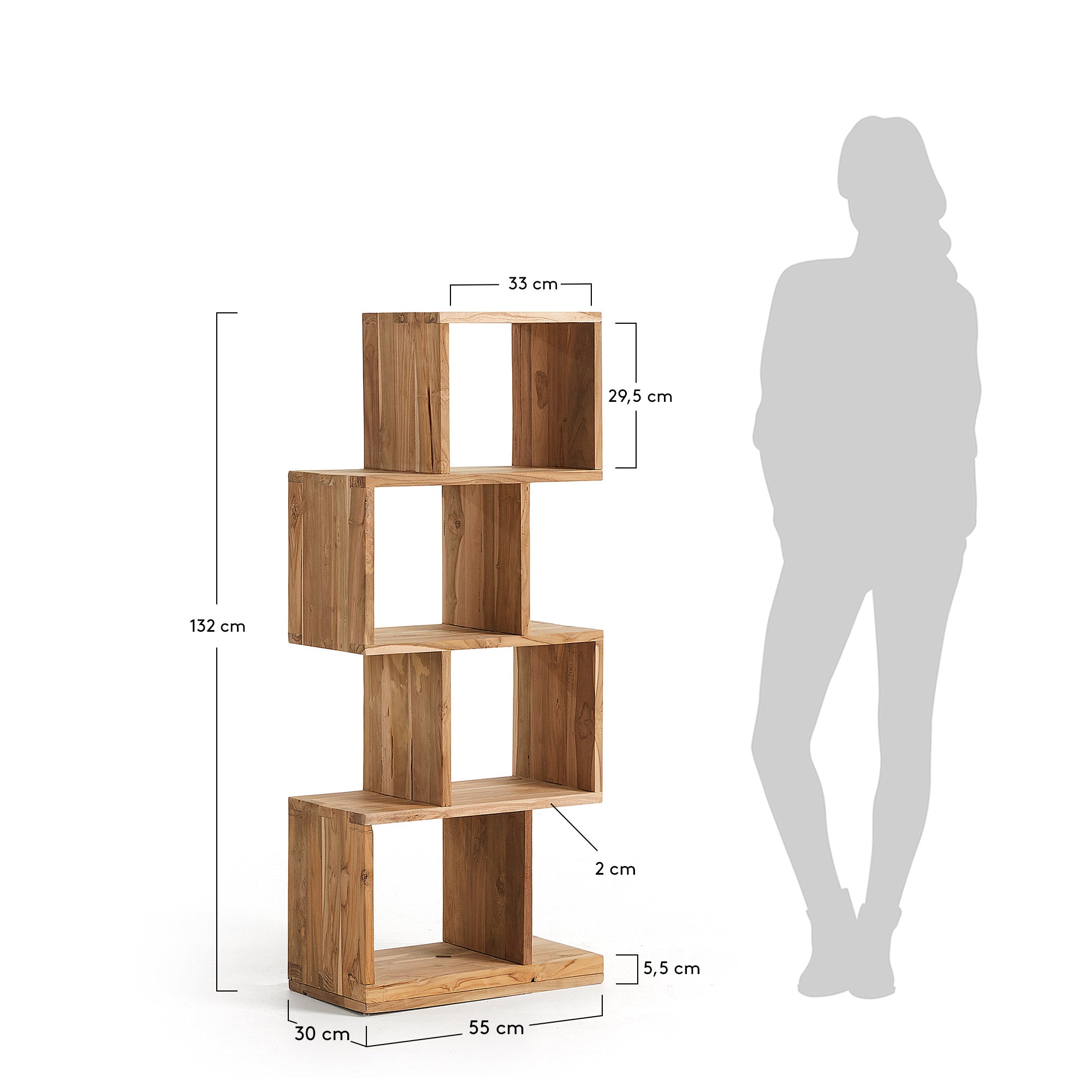 Aroba shelving unit 55 x 132 cm - Measurements