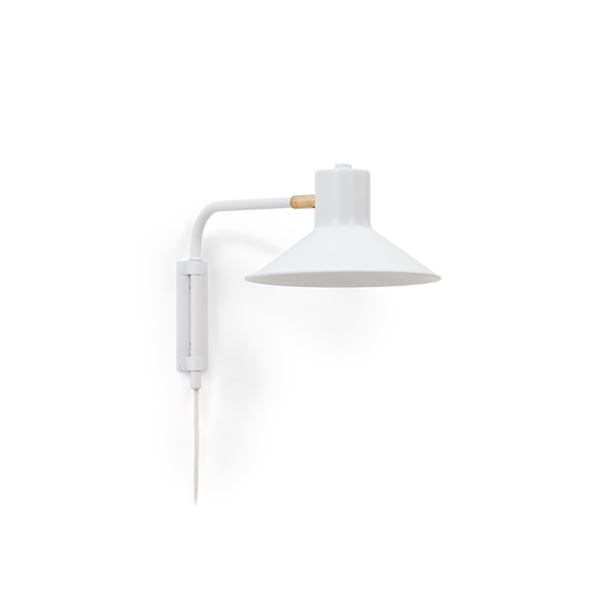 Aria small steel wall light with white finish - Product Image