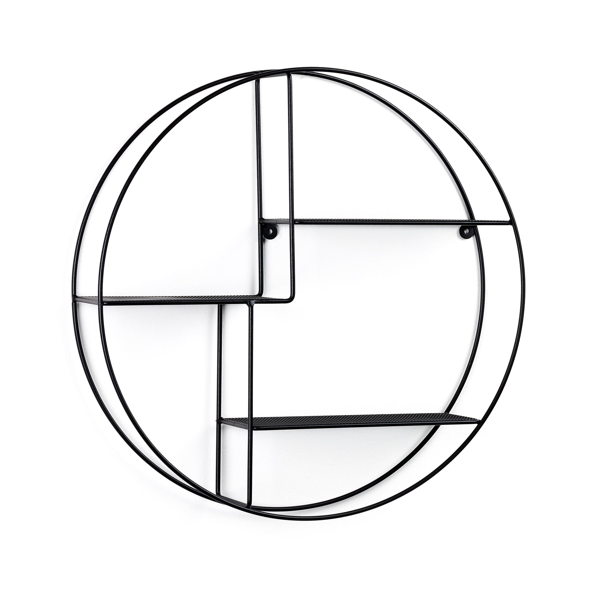 Across wall shelves in steel with black finish Ø 55 cm - Product Image
