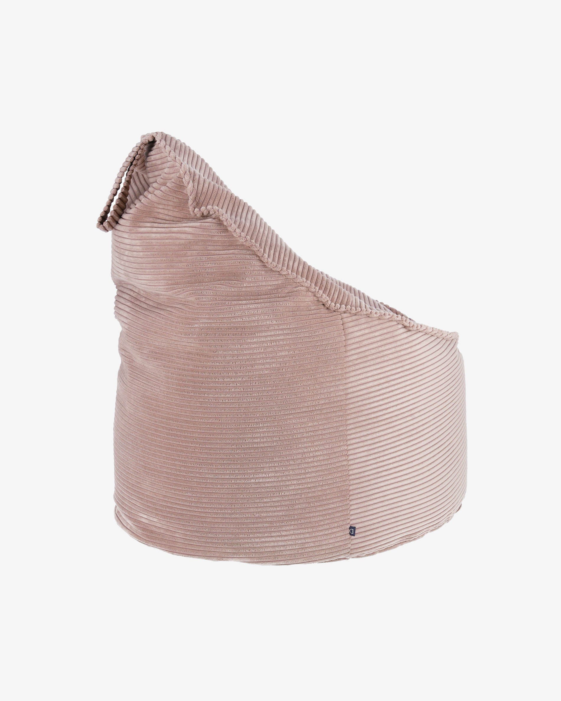 Wilma pouffe in pink wide seam corduroy, Ø 80 cm - Product View