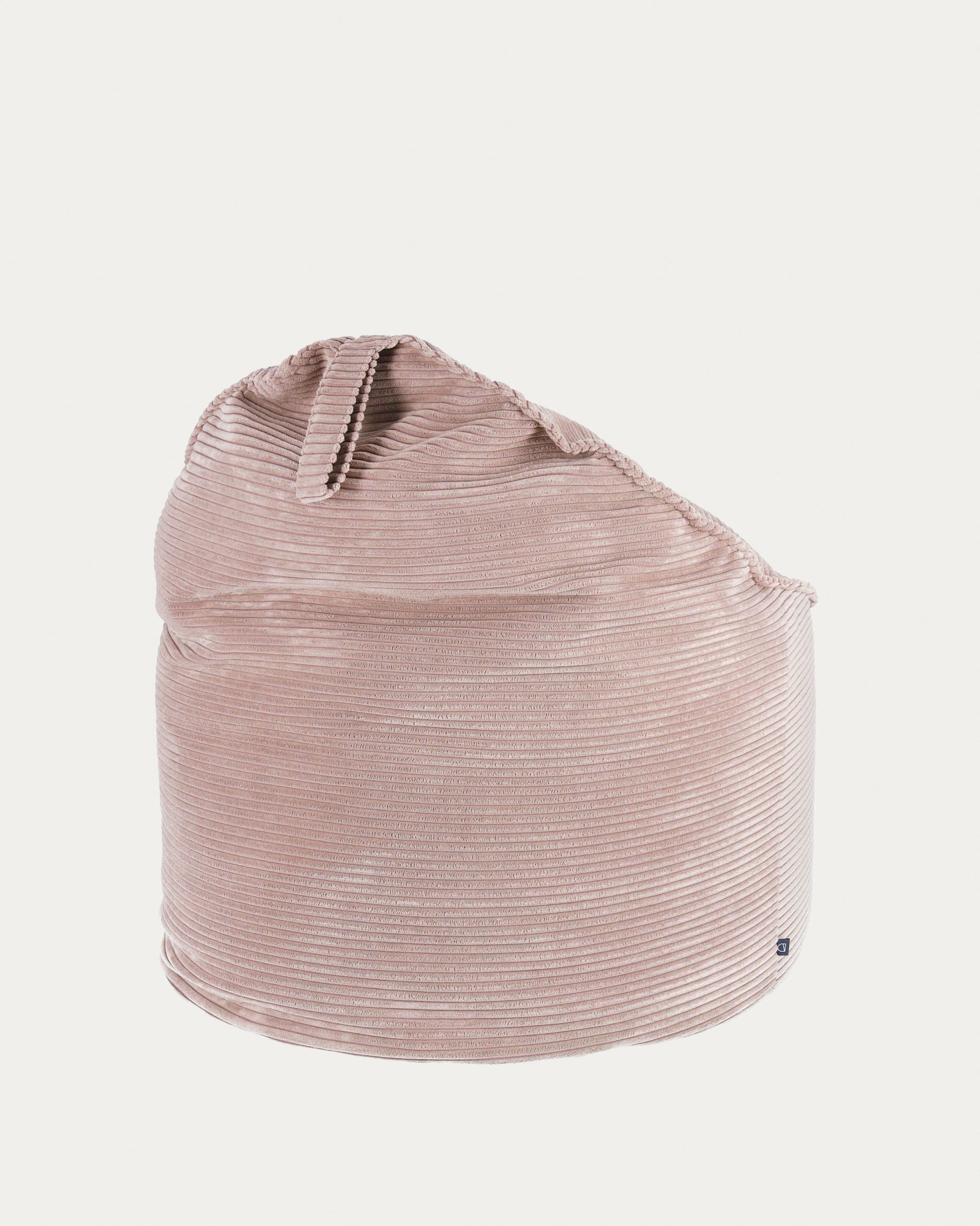 Wilma pouffe in pink wide seam corduroy, Ø 80 cm - Product View