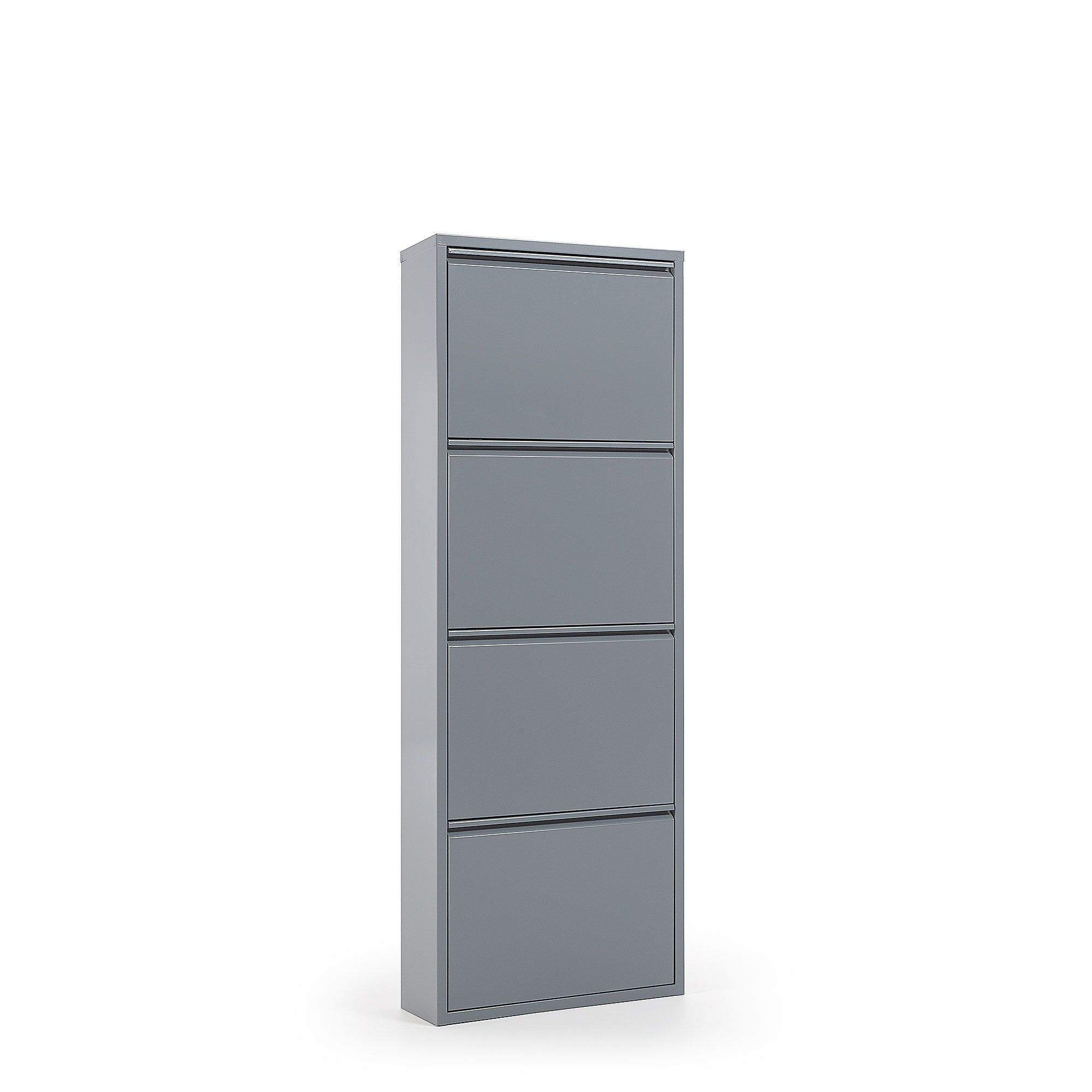 Shoe rack Ode 50 x 136 cm 4 doors metal grey - Product Image
