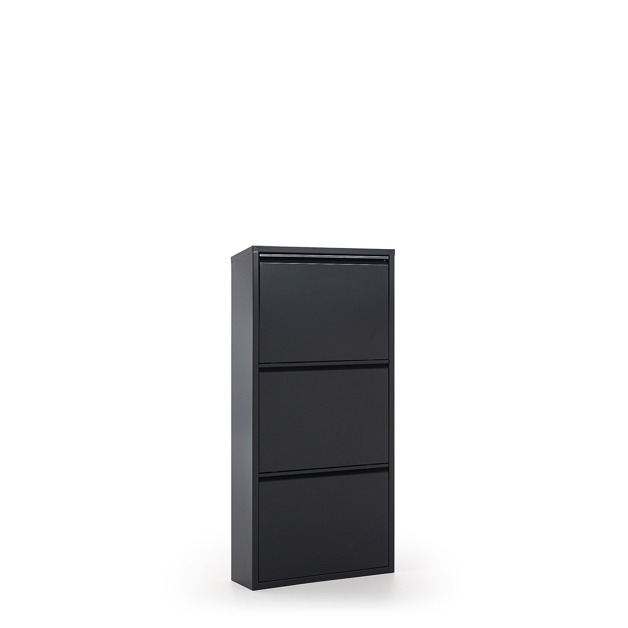 Ode shoe rack with 3 doors in dark grey, 50 x 103 cm - Product Image