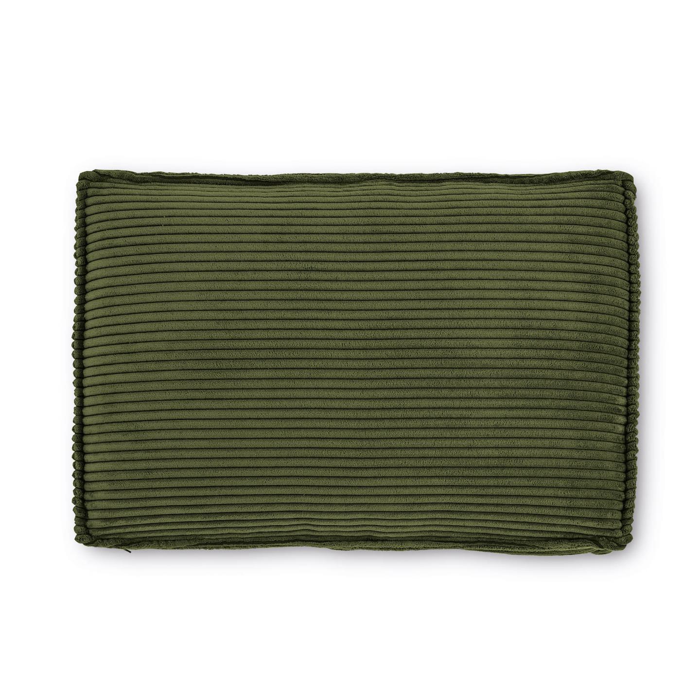 Blok cushion in green thick corduroy 40 x 60cm - Product Image