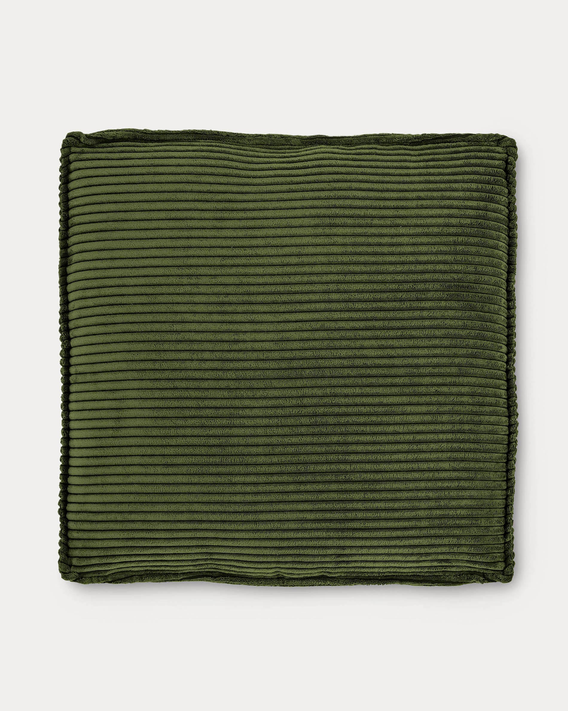 Blok cushion in green thick corduroy 60 x 60cm - Product View