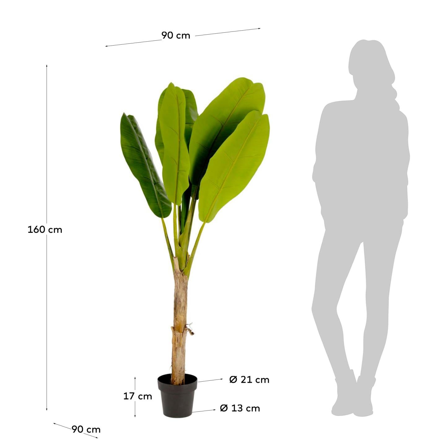 Baa artificial plant 160 cm - Measurements