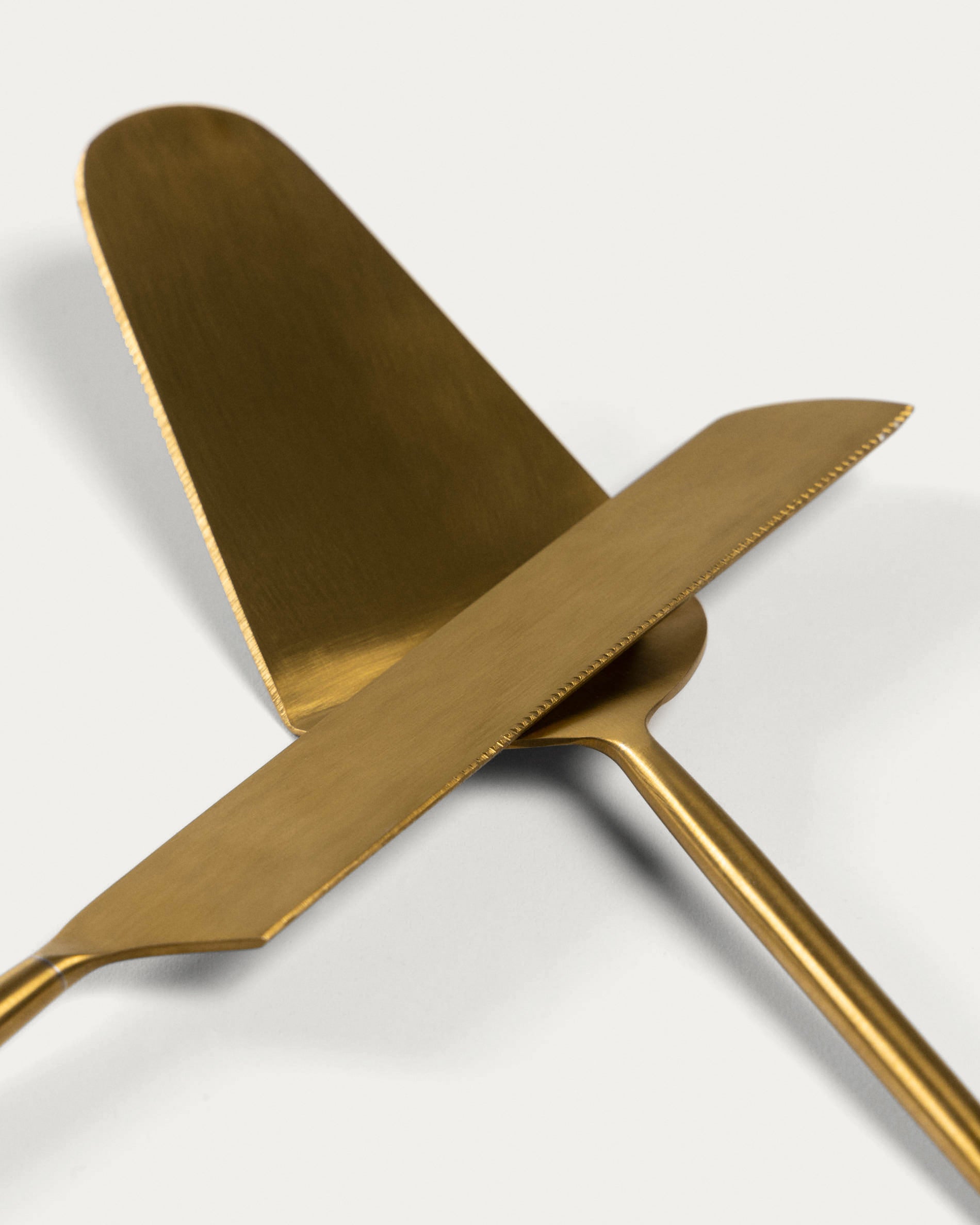 Lite 2-piece cutlery set for cake gold - Detail