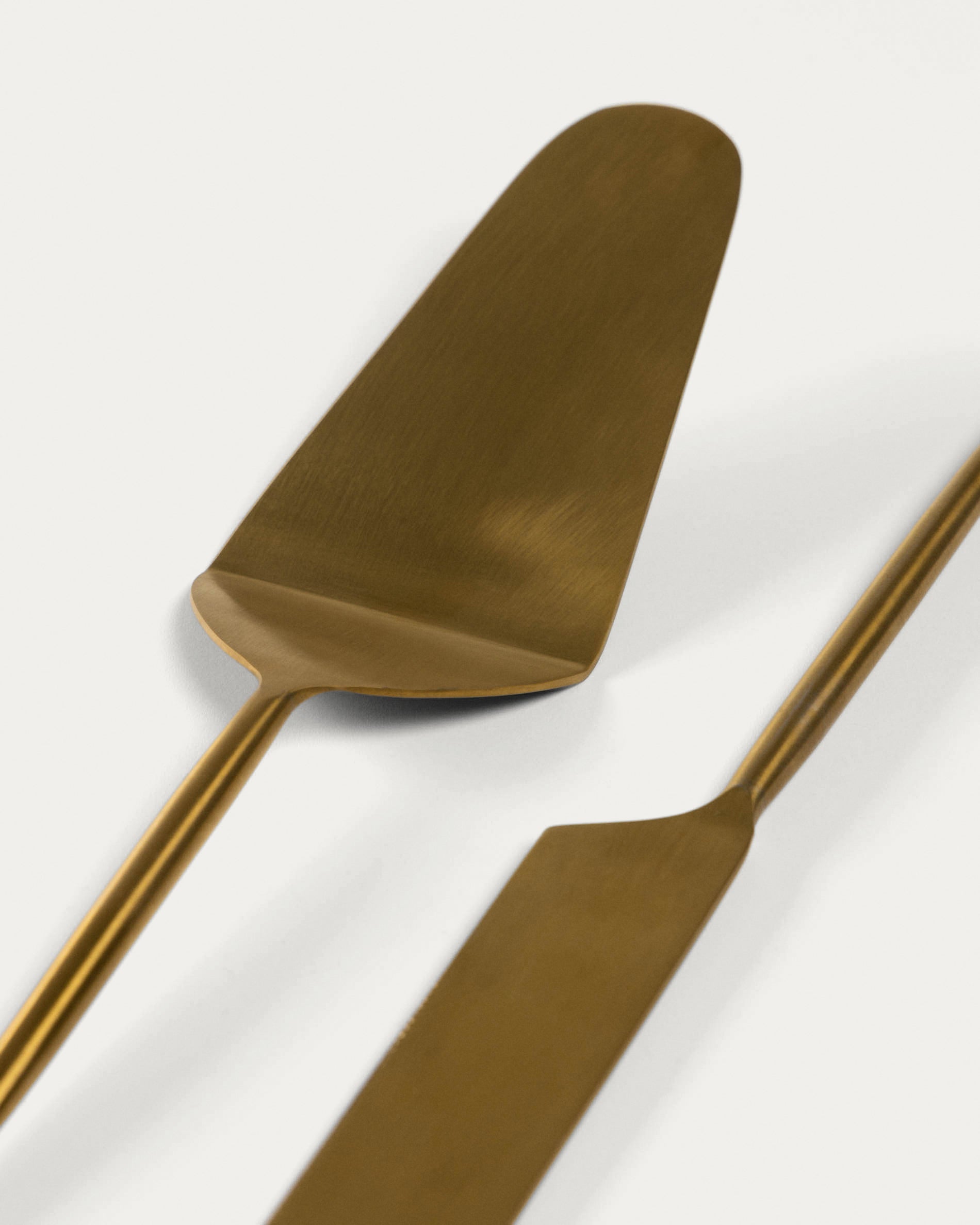 Lite 2-piece cutlery set for cake gold - Detail