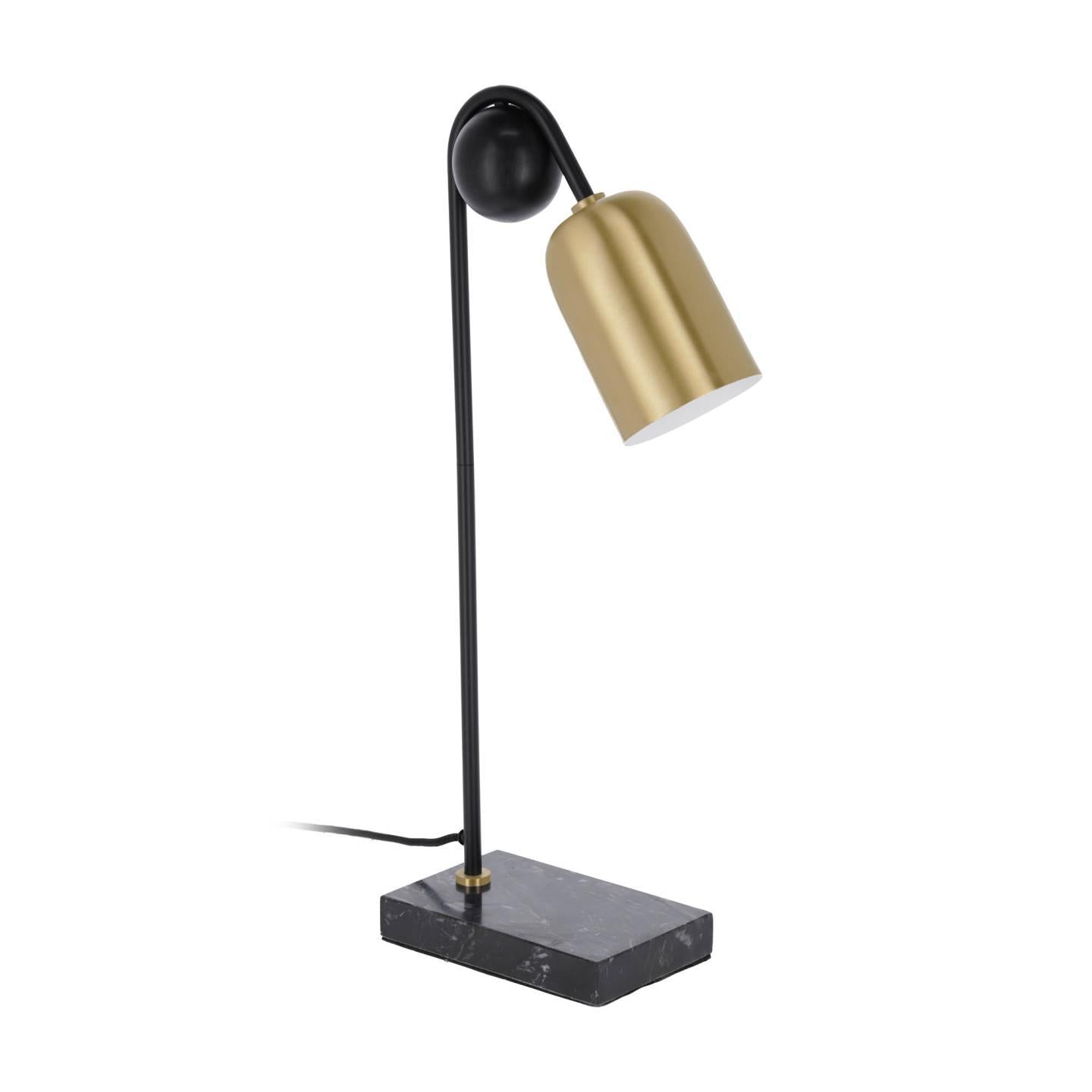 Natsumi table lamp in metal, wood and marble - Product Image