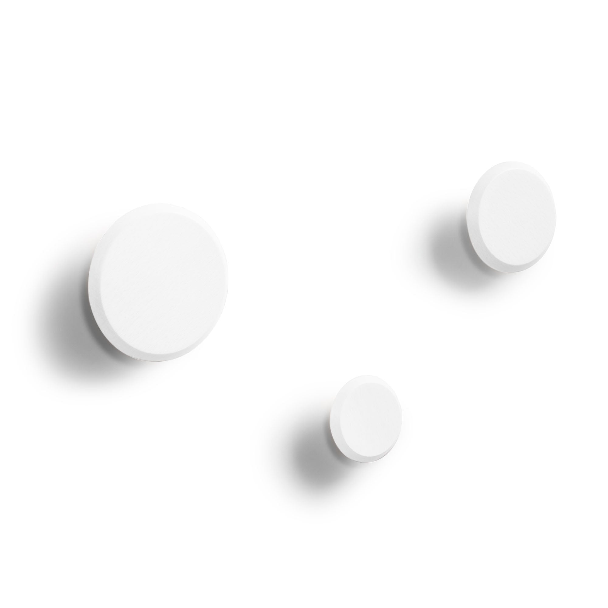 Set of 3 Nadua hangers in solid wood with a natural, white beech finish - Product Image