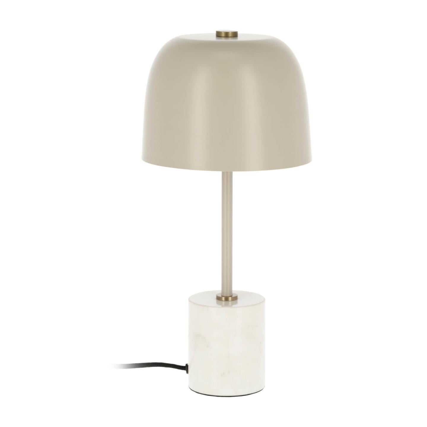 Alish table lamp in metal and marble - Product Image