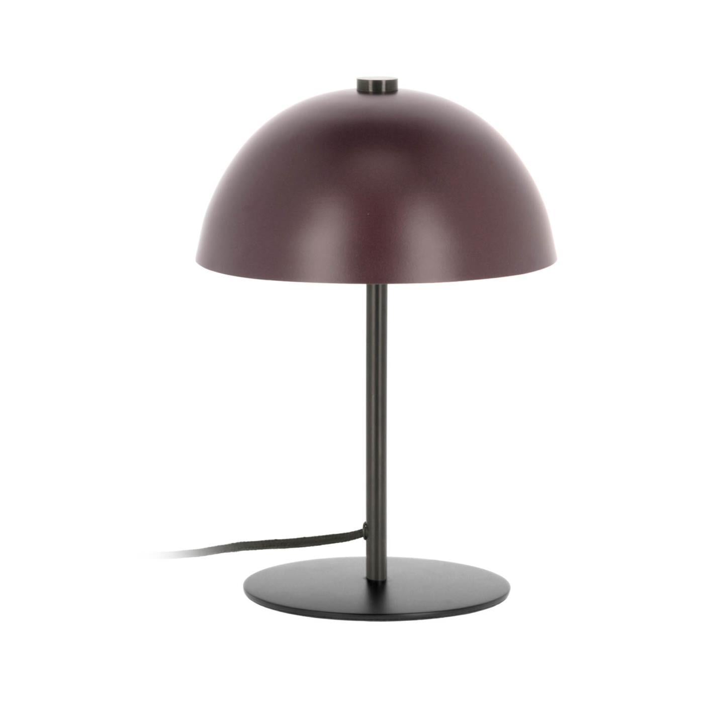 Aleyla table lamp in metal with maroon finish - Product Image