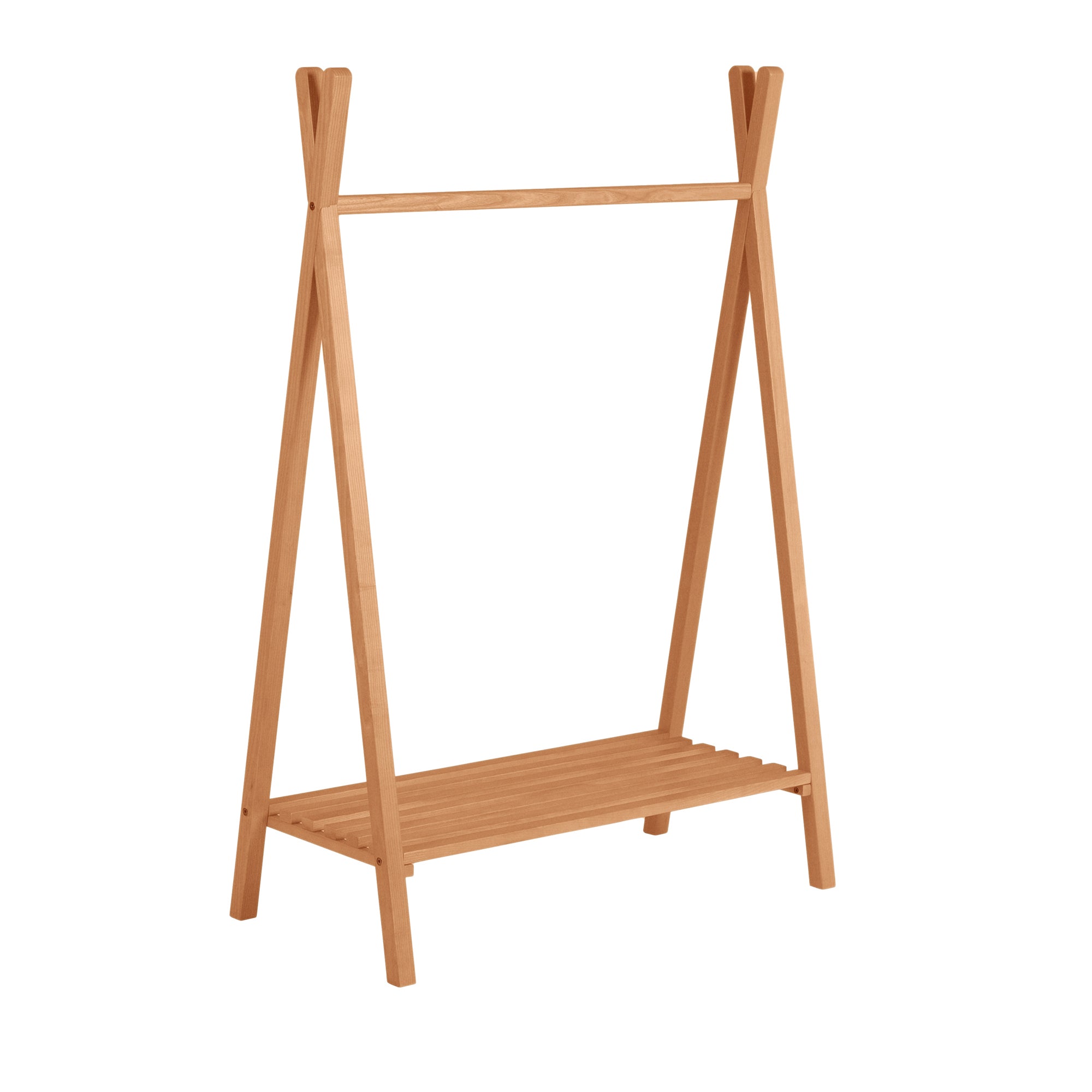 Maralis teepee clothes rail in solid ash wood, 148 x 50 cm - Product Image