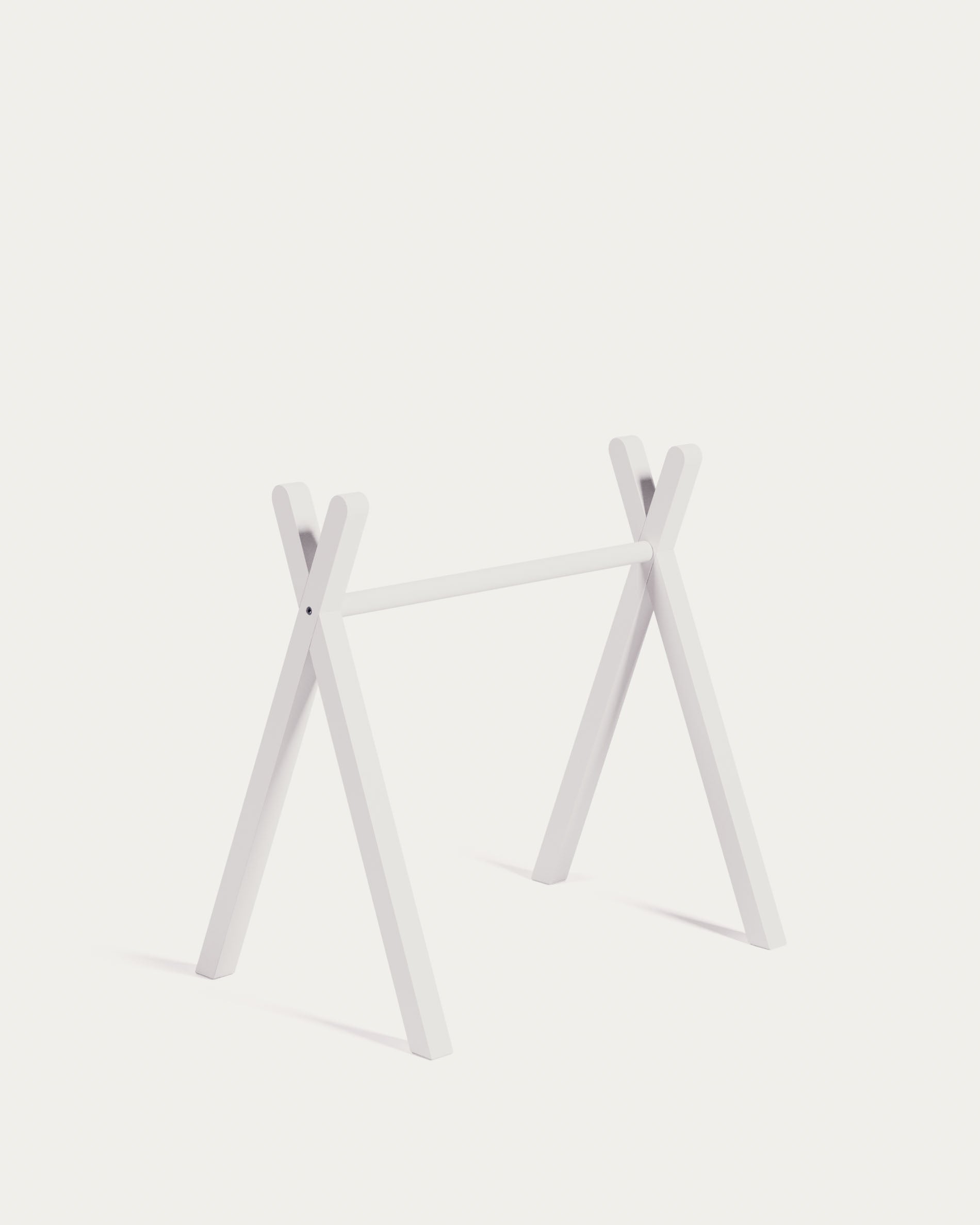 Maralis kid's teepee gym made from solid beech wood with a white finish - Product View