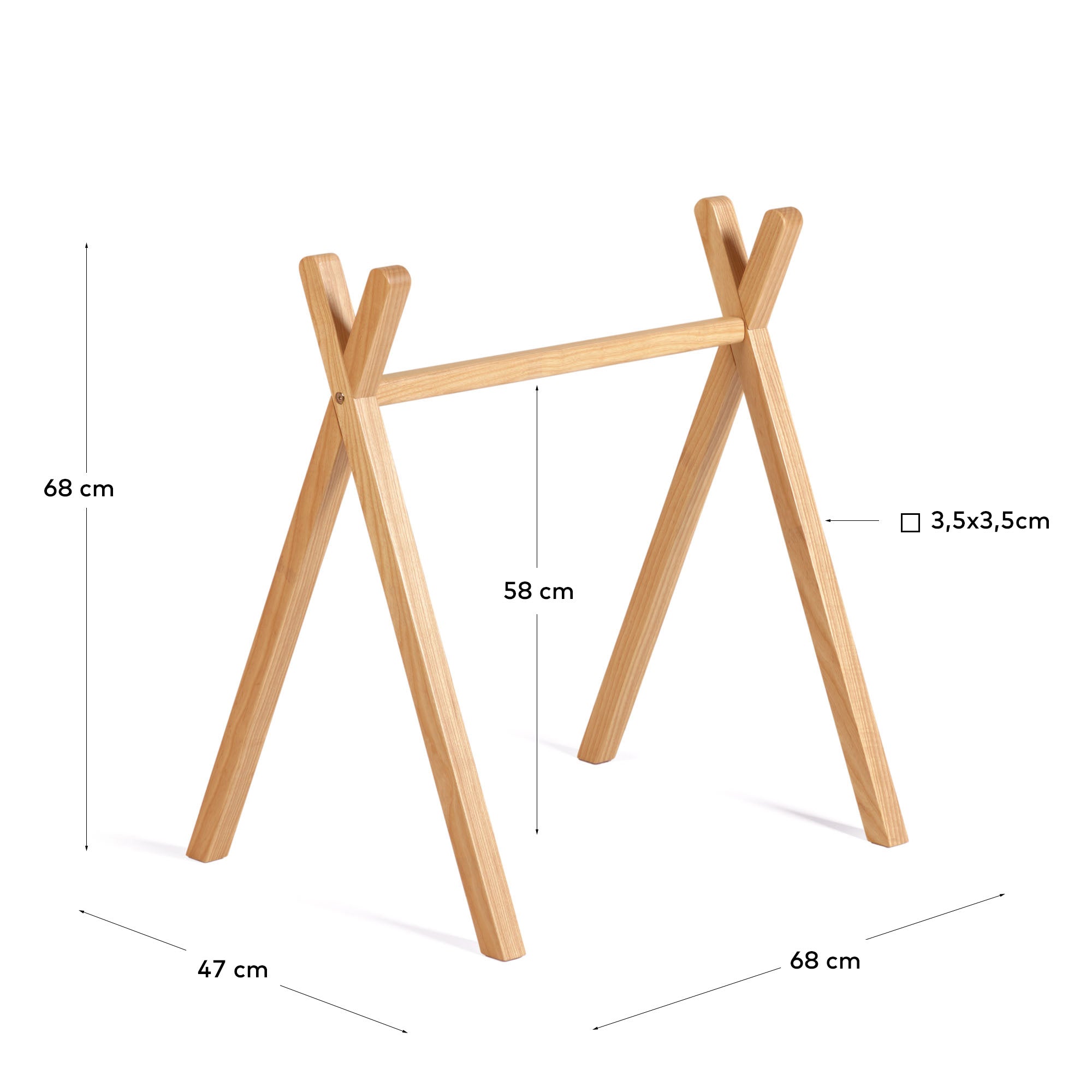 Maralis solid beech wood baby gym - Measurements
