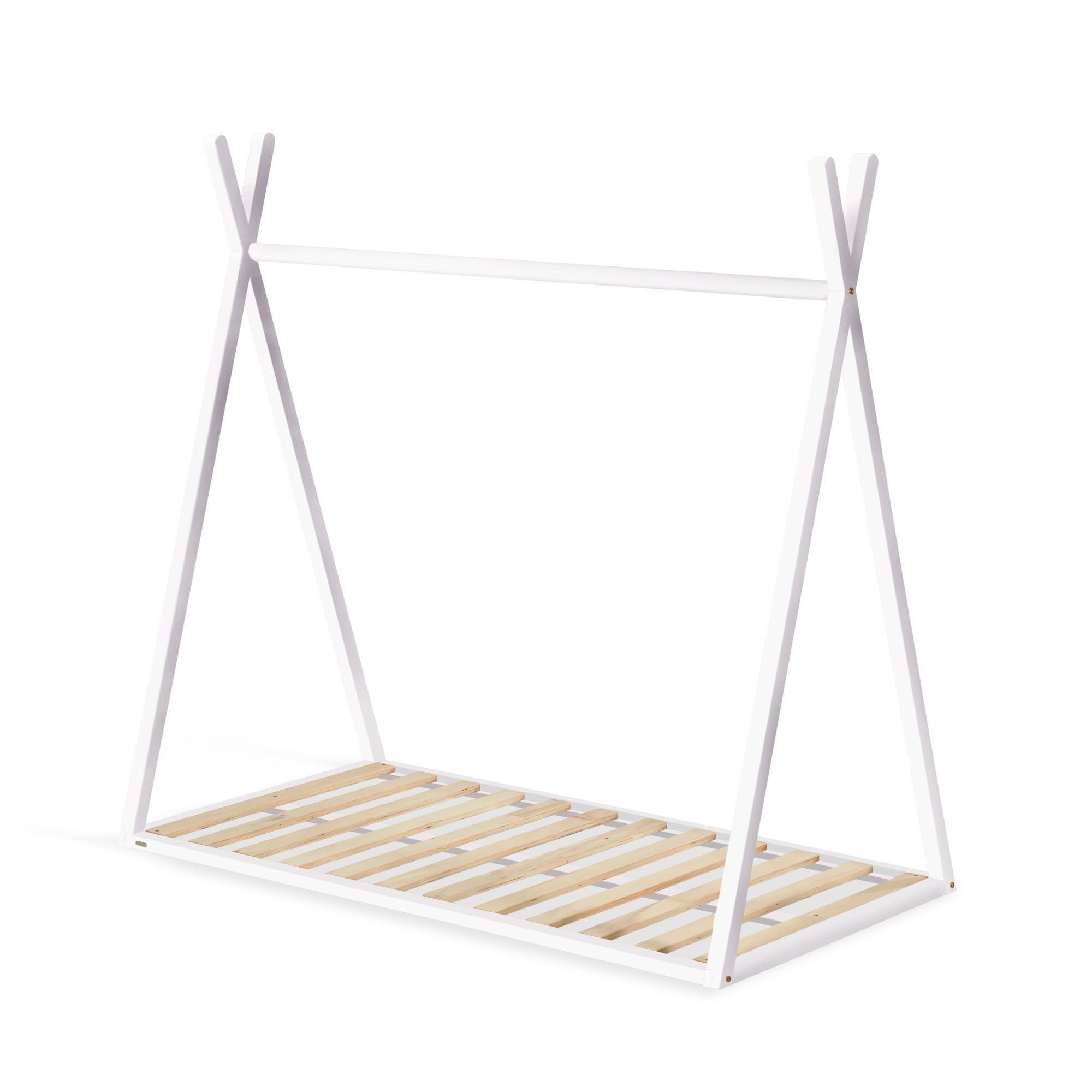 Maralis teepee bed made of solid beech wood with a white finish, for 70 x 140 cm mattresses - Product Image