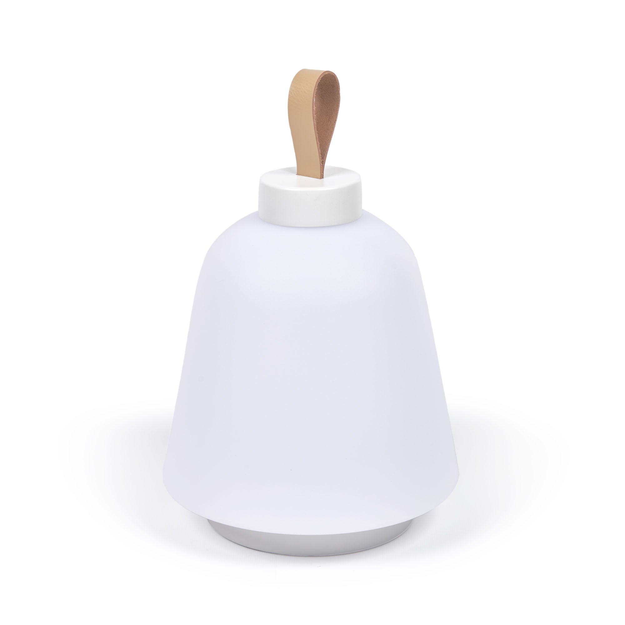 Udiya outdoor table lamp in polythene and metal white with white finish - Product Image