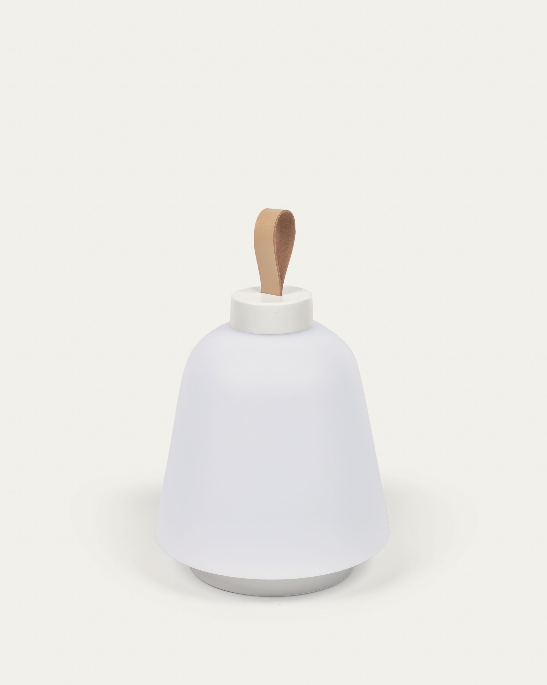Udiya outdoor table lamp in polythene and metal white with white finish - Product View