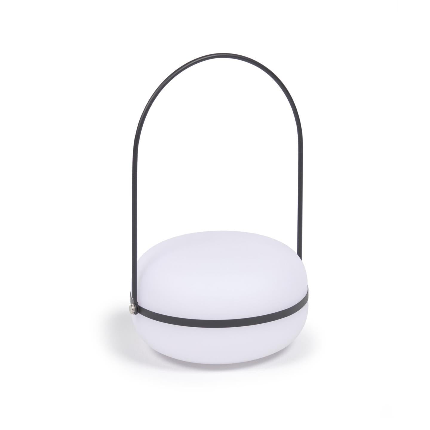 Tea table lamp in polythene and metal with black finish - Product Image