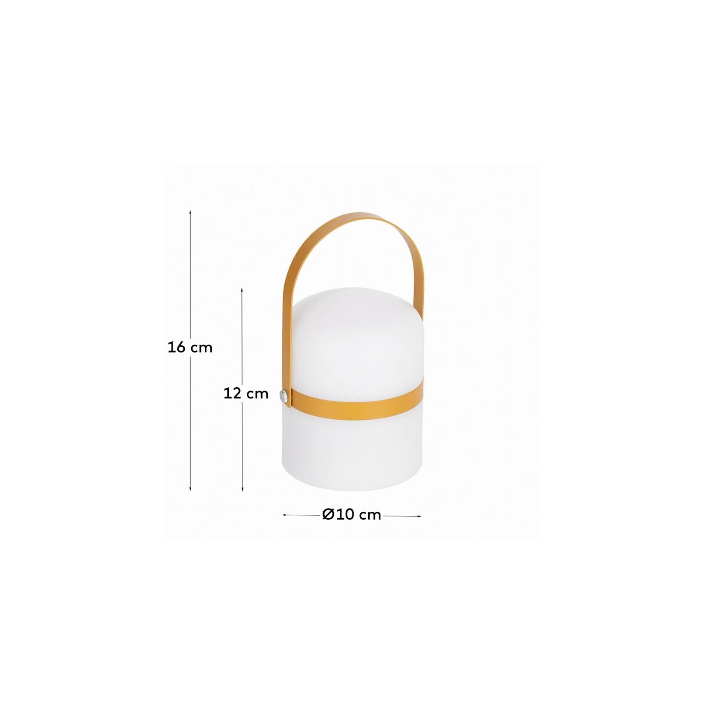 Ridley mustard yellow mini table lamp - Measurements