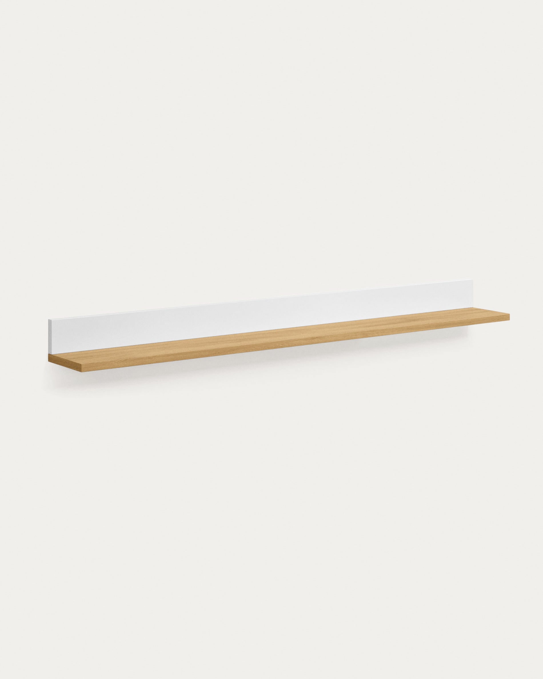 Abilen shelf in oak veneer and white lacquer 120 x 15 cm FSC 100% - Product View