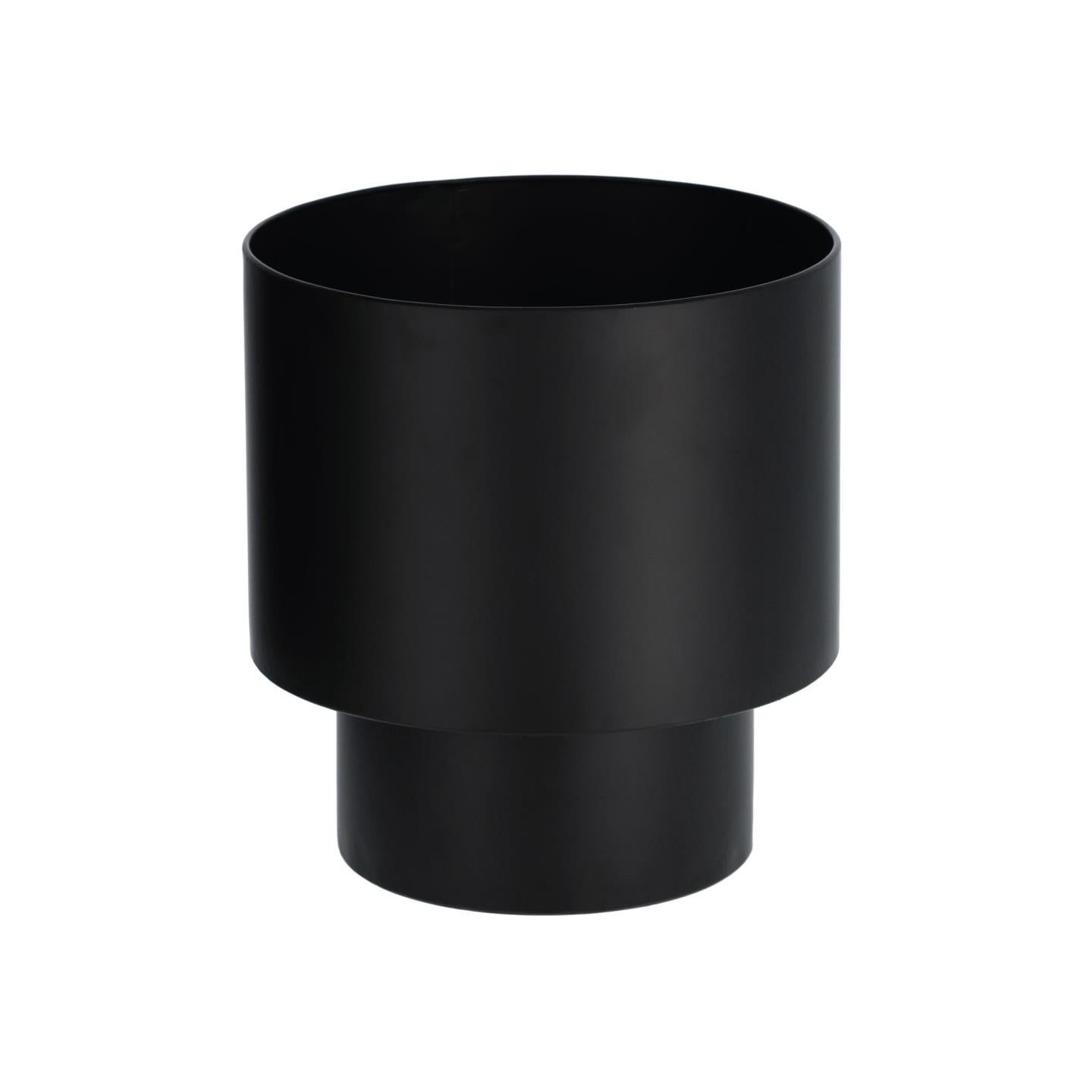 Mash black metal planter Ø 28 cm - Product Image