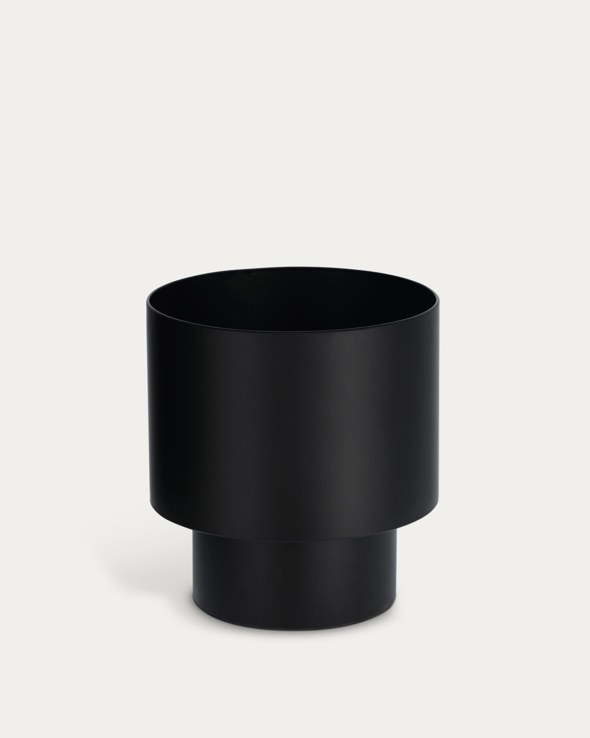 Mash black metal planter Ø 28 cm - Product View