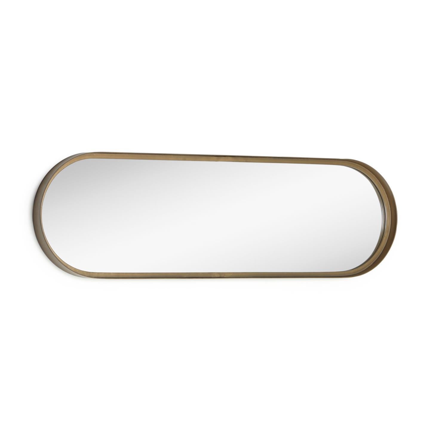 Tiare gold metal wall mirror 31 x 101 cm - Product Image