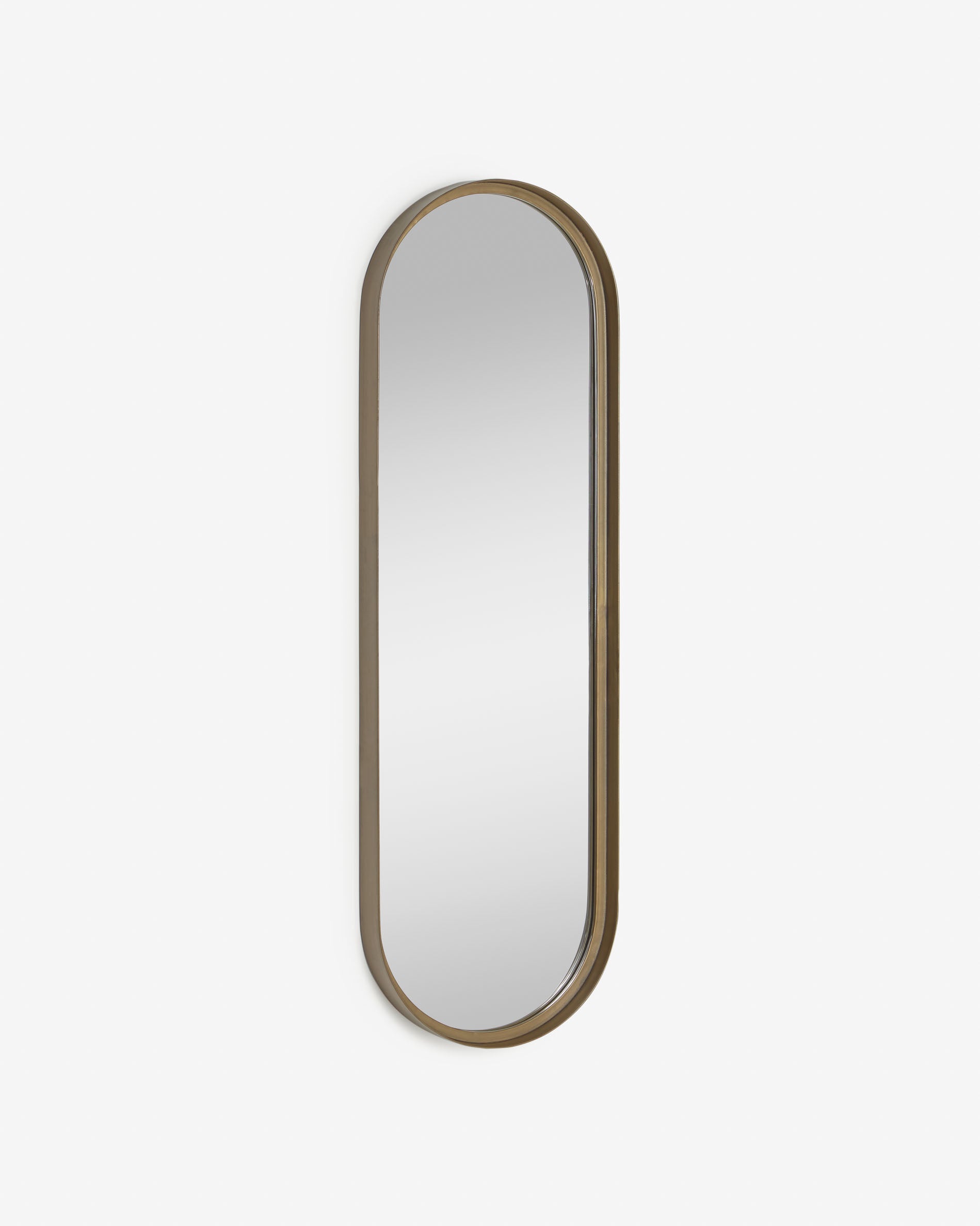 Tiare gold metal wall mirror 31 x 101 cm - Product View