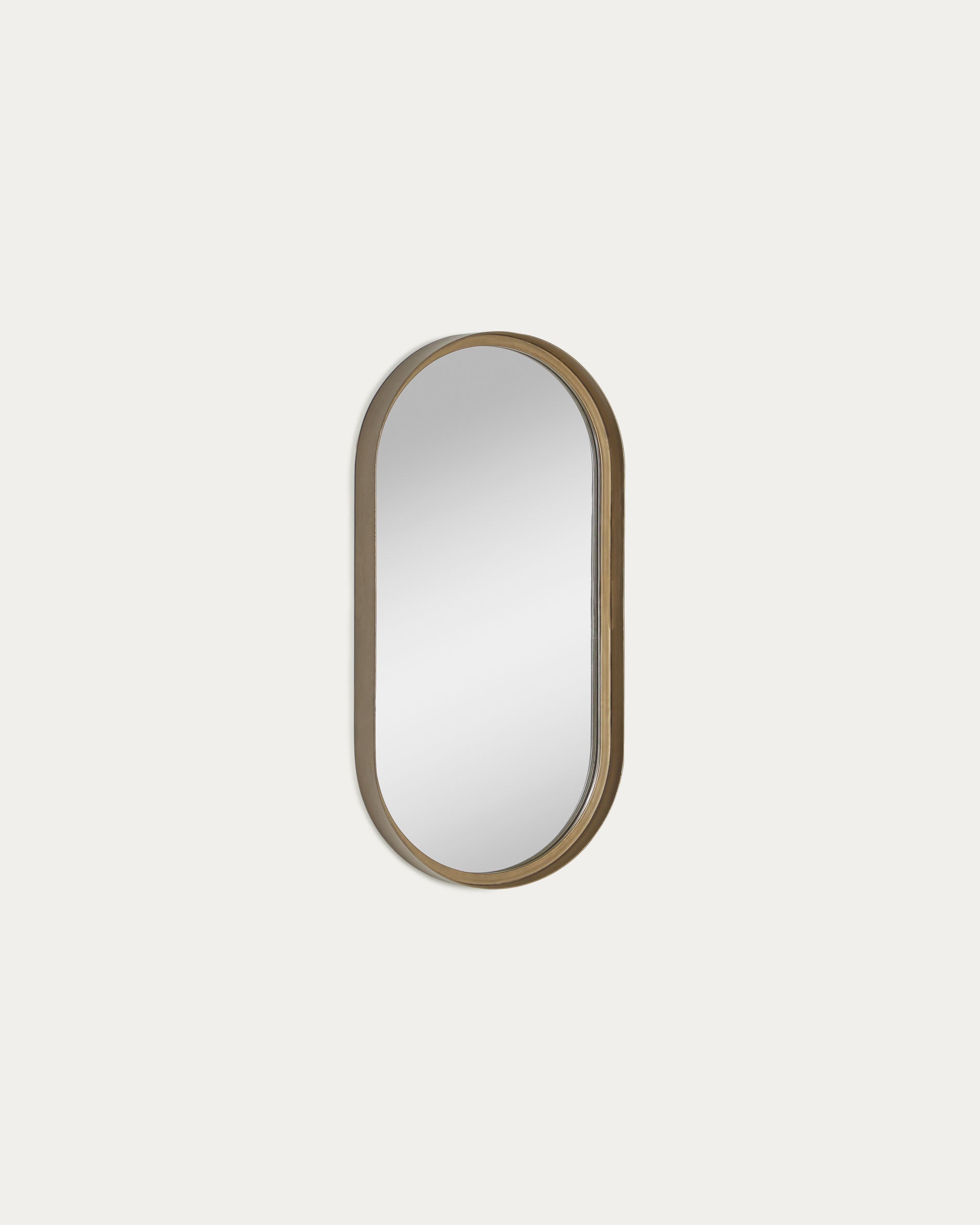 Tiare gold metal wall mirror 31 x 61,5 cm - Product View