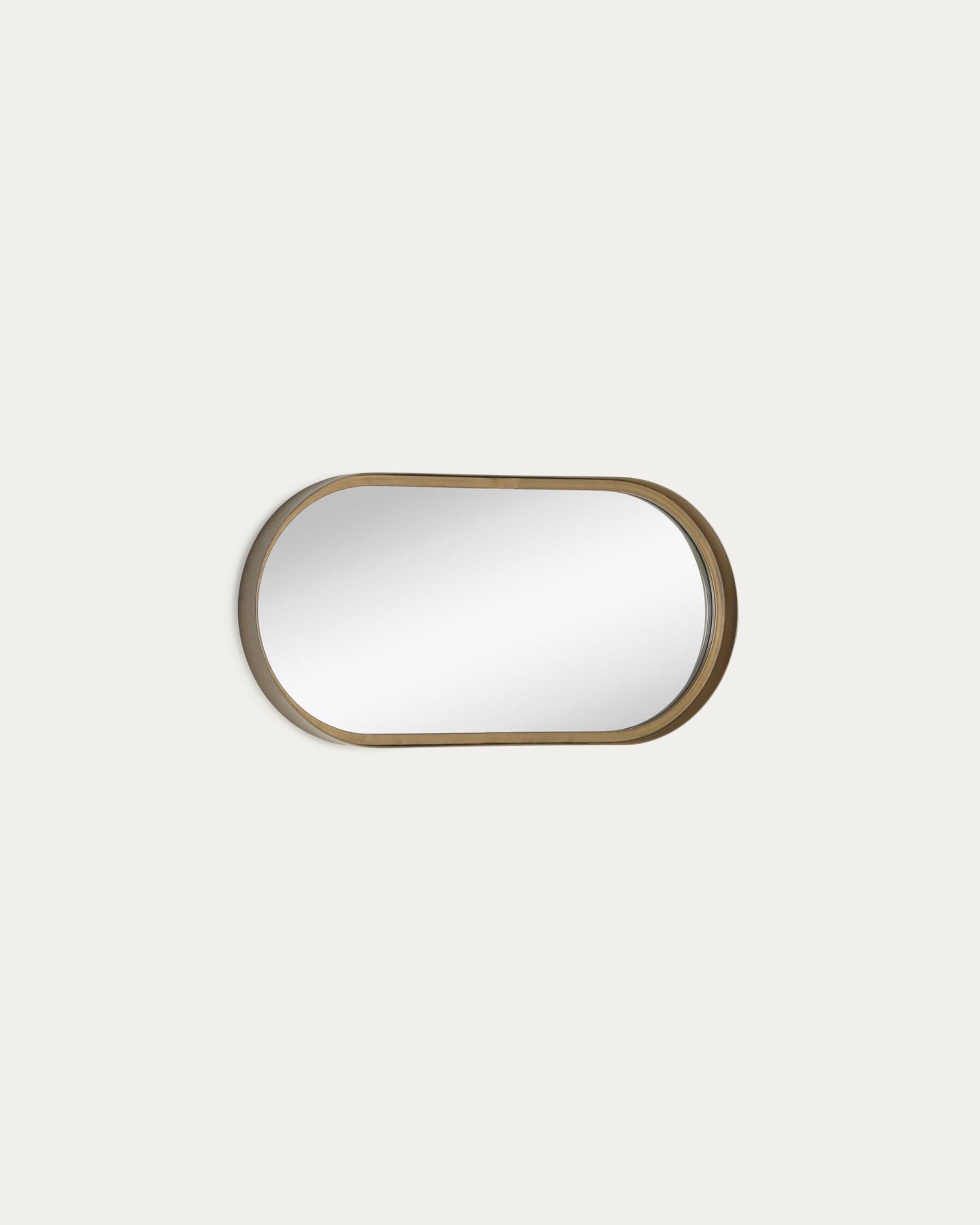 Tiare gold metal wall mirror 31 x 61,5 cm - Product View
