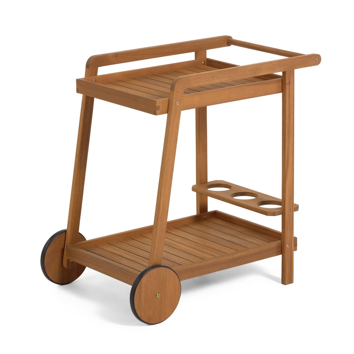 Felisa solid acacia hostess trolley FSC 100% - Product Image